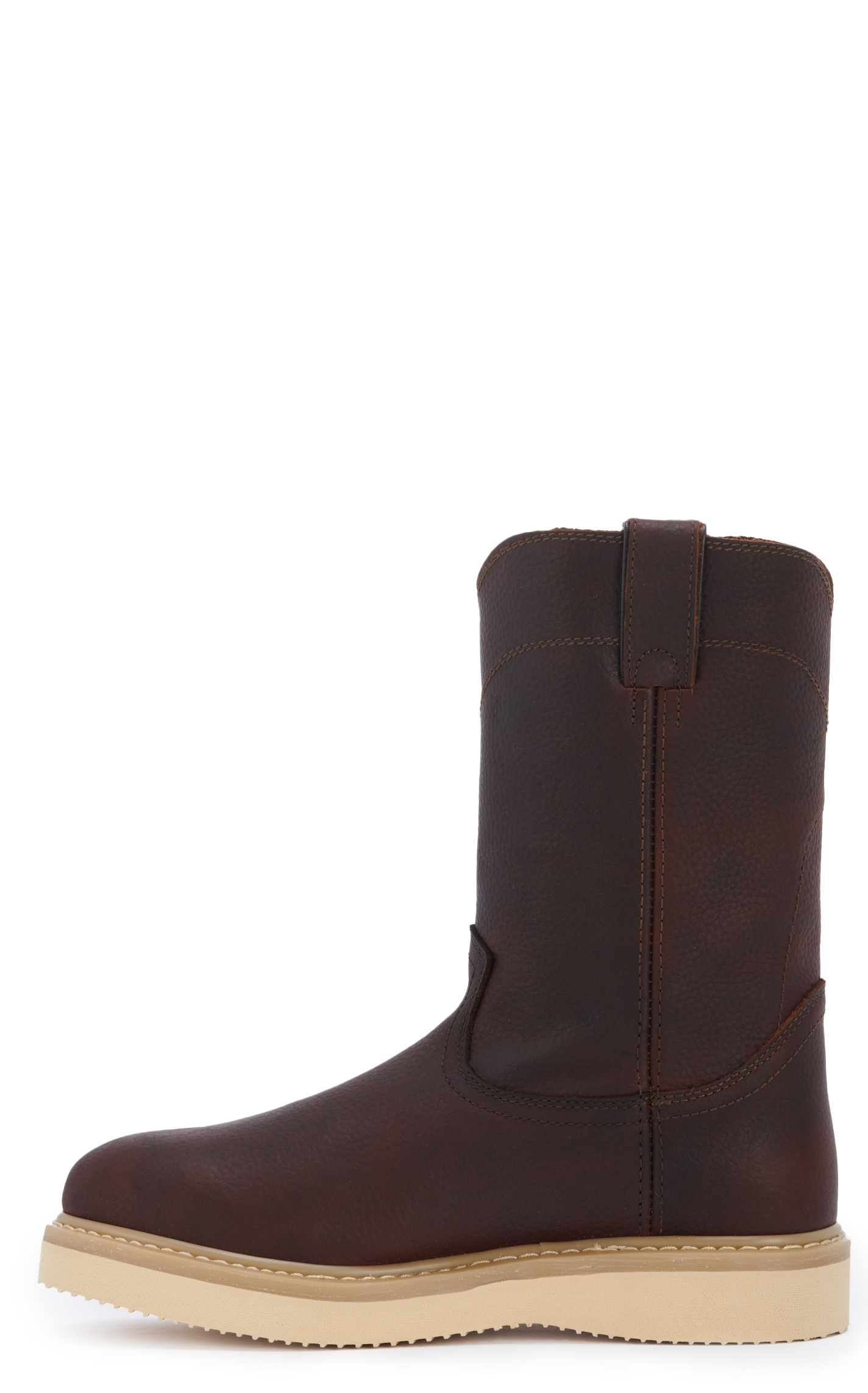 Justin Men's Axe Tan Mahogany Round Toe Work Boot - Image 1