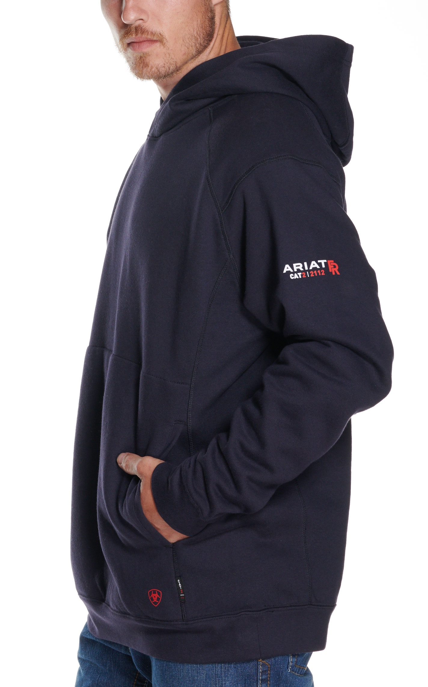 Ariat Men's FR Rev Navy CAT 2 Pullover Hoodie - Image 1