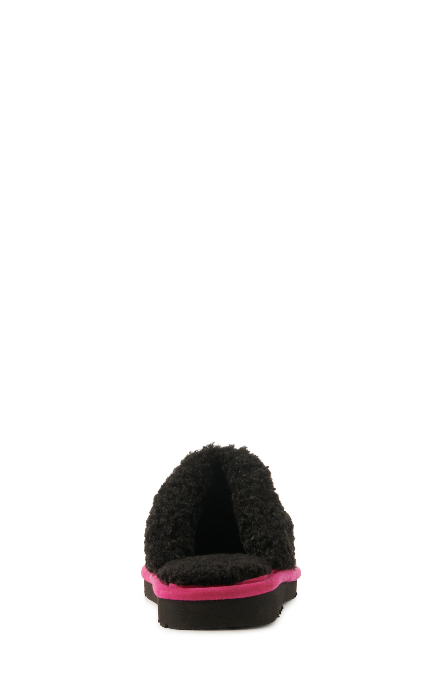 Ariat Women's Jackie White and Black Cow Print Hair Slippers - Image 1