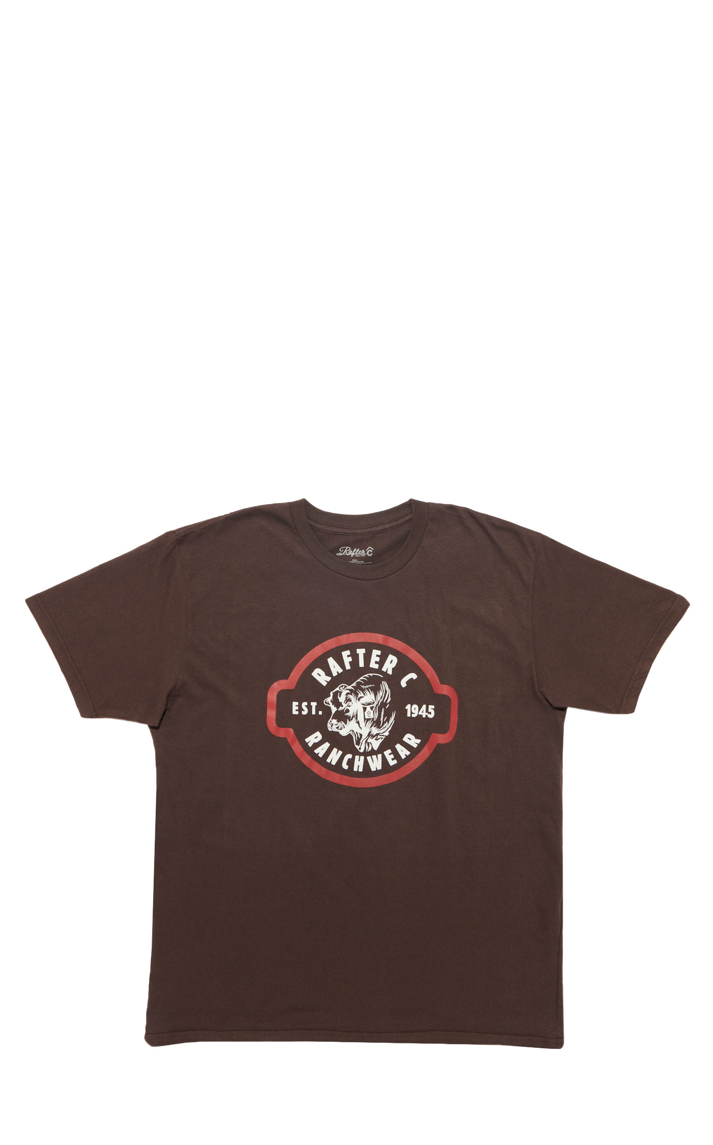 Rafter C Men's Chocolate Ranch Graphic T-Shirt - Image 1