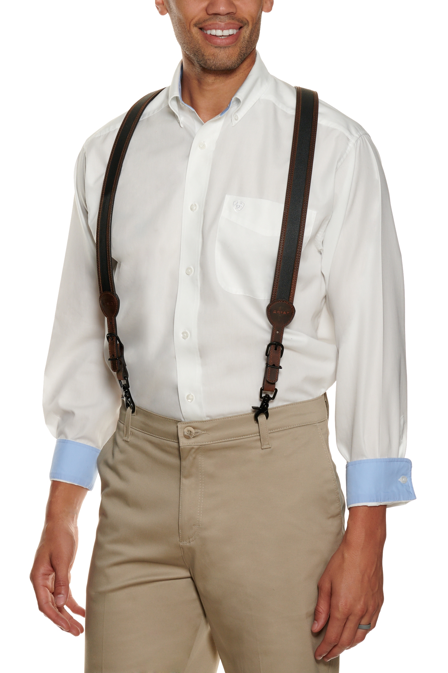 Ariat Men's Black Inlay Gallus Suspenders - Image 1