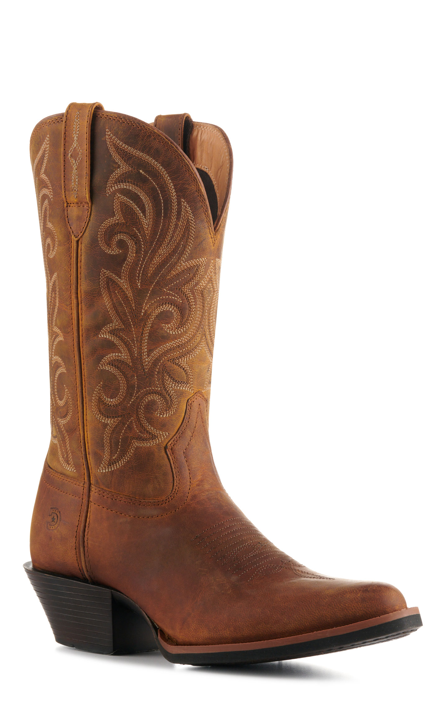 Durango Women’s Caramel Shyloh Leather Round Toe Cowboy Boots - Image 1