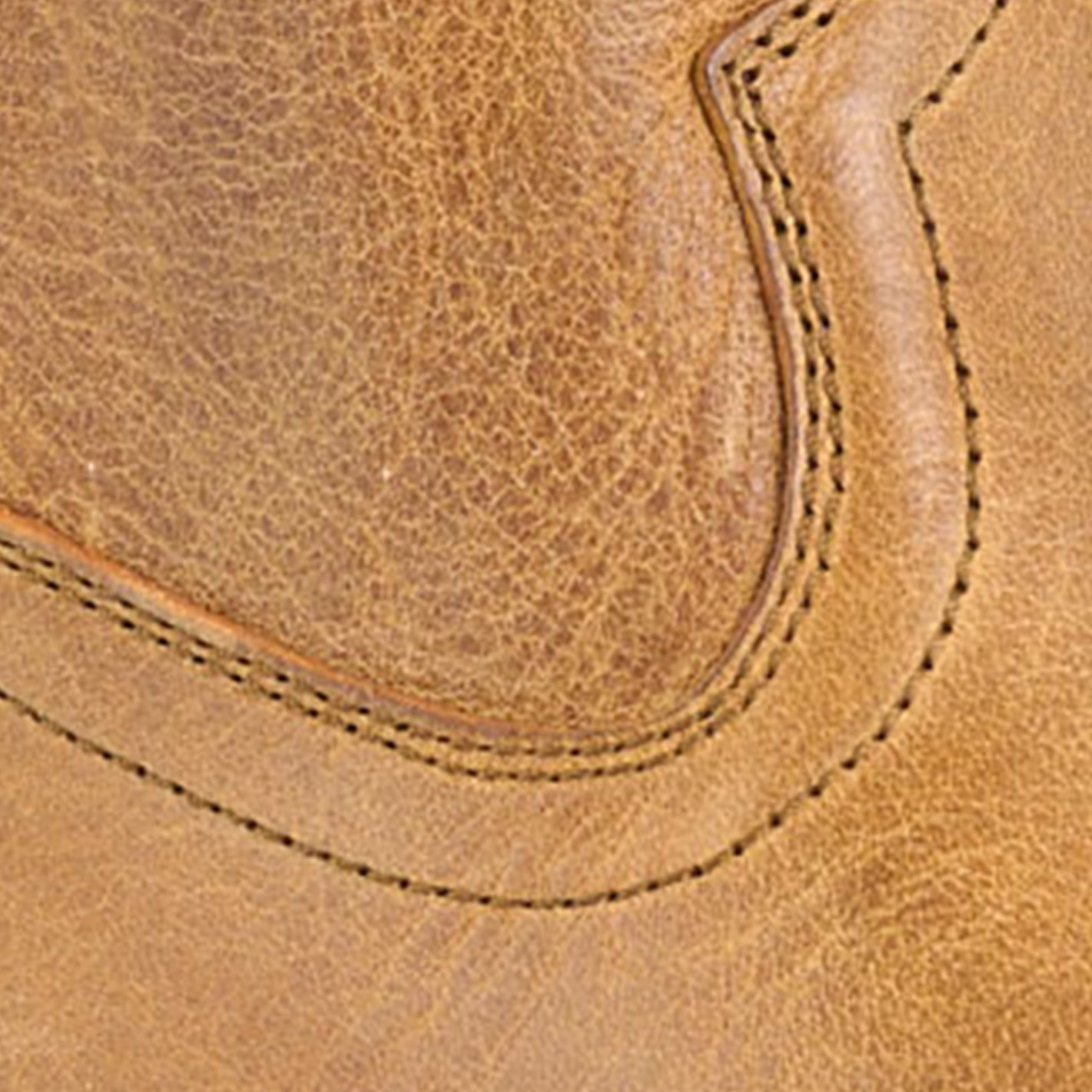 Rockin C Women’s Tan Floral Embroidered Leather Snip Toe Cowboy Boots - Image 1