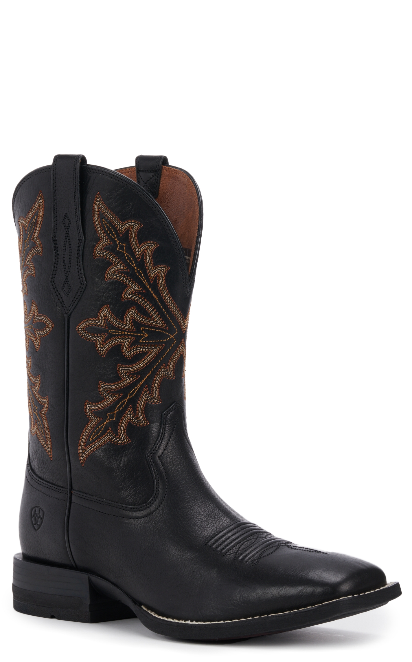 Ariat Men's Qualifier Night Sky Black Shock Shield Wide Square Toe Cowboy Boot - Image 1