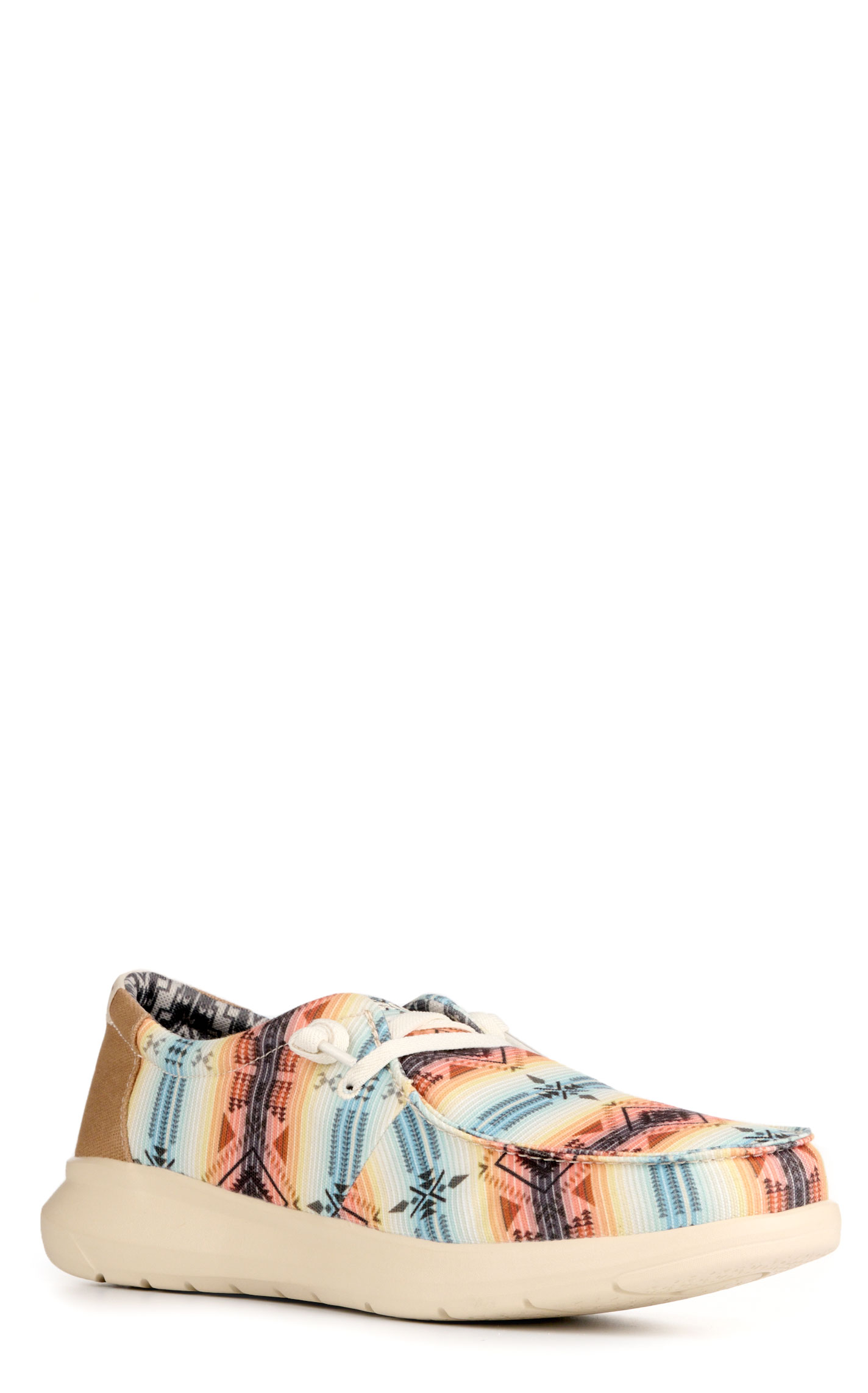 Ariat Men's Hilo Aztec Sunset Distressed Moc Toe Lace Up Casual Shoes - Image 1