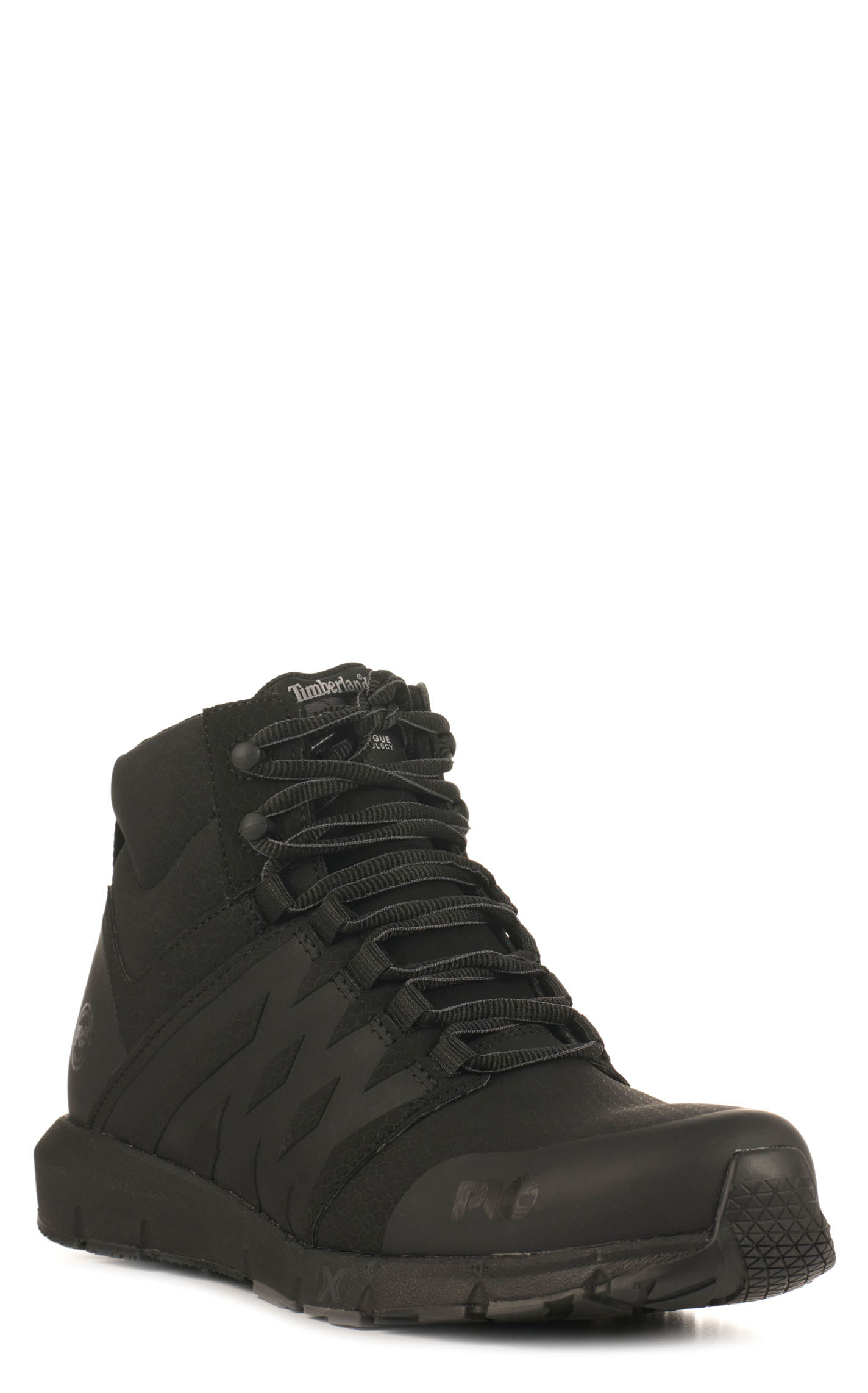 Timberland Pro Men's Radius Black Mid Rise Round Toe Guard Composite Toe Lace Up Work Boot - Image 1