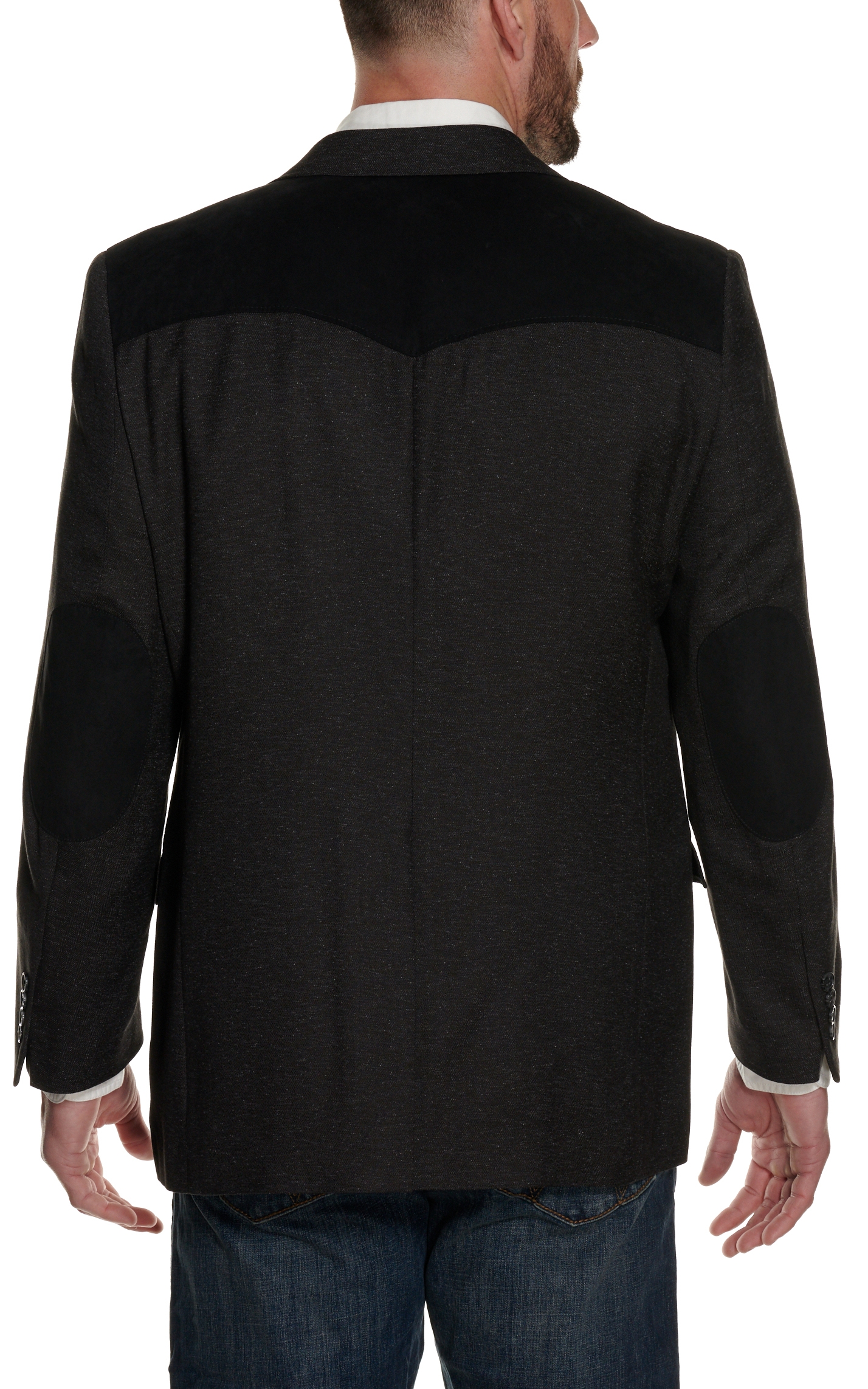 Red Sky Men's Gray Fleck with Caps & Patch Sport Coat - Image 1