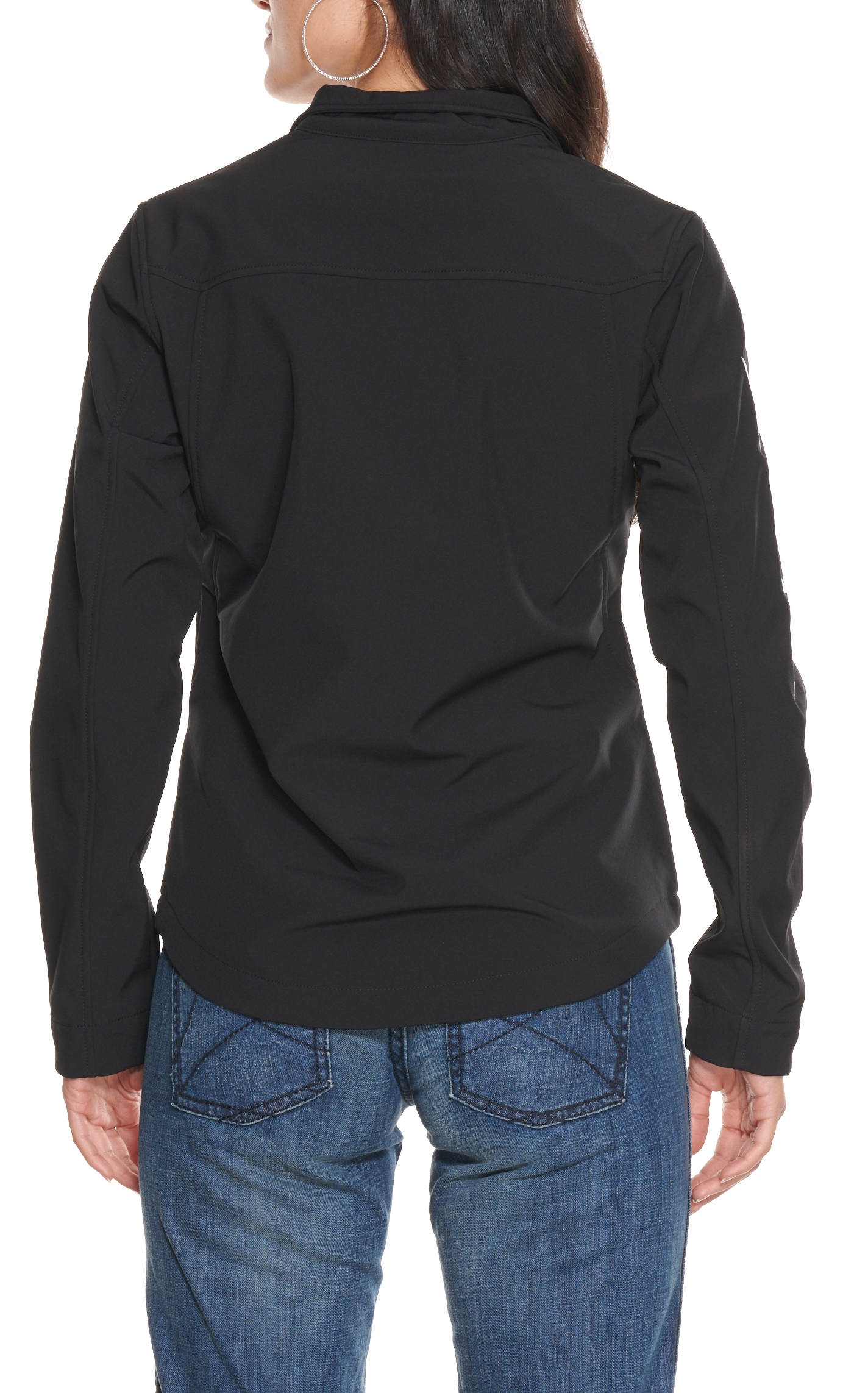 Ariat Women's Black with White Logo Team Softshell Jacket - Image 1