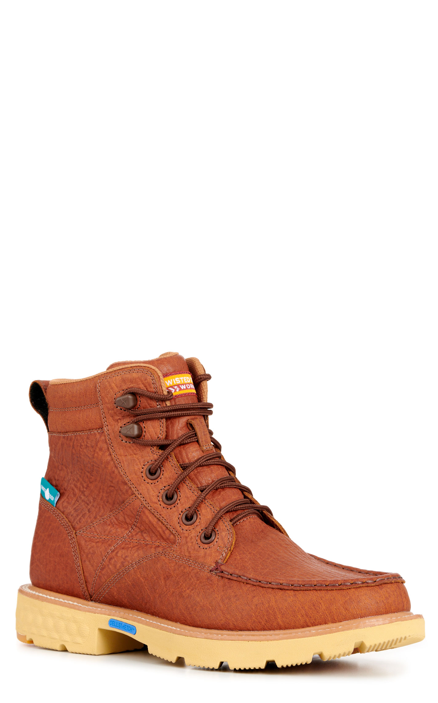Twisted X Men's Rustic Brown CellStretch Round Toe Work Boots - Image 4