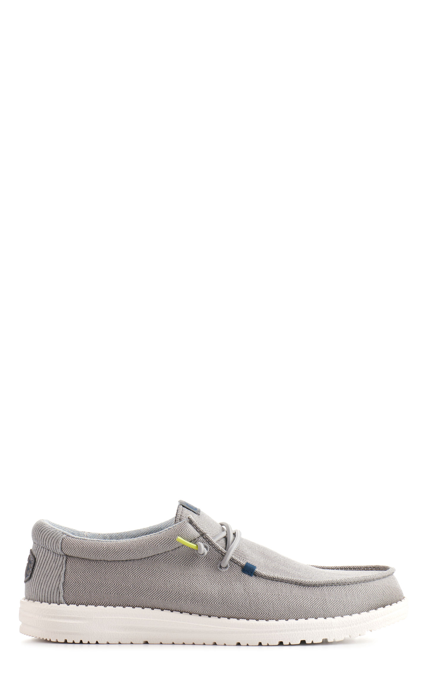 Hey Dude Men's Wally Herringbone Gray Moc Toe Casual Shoes - Image 1