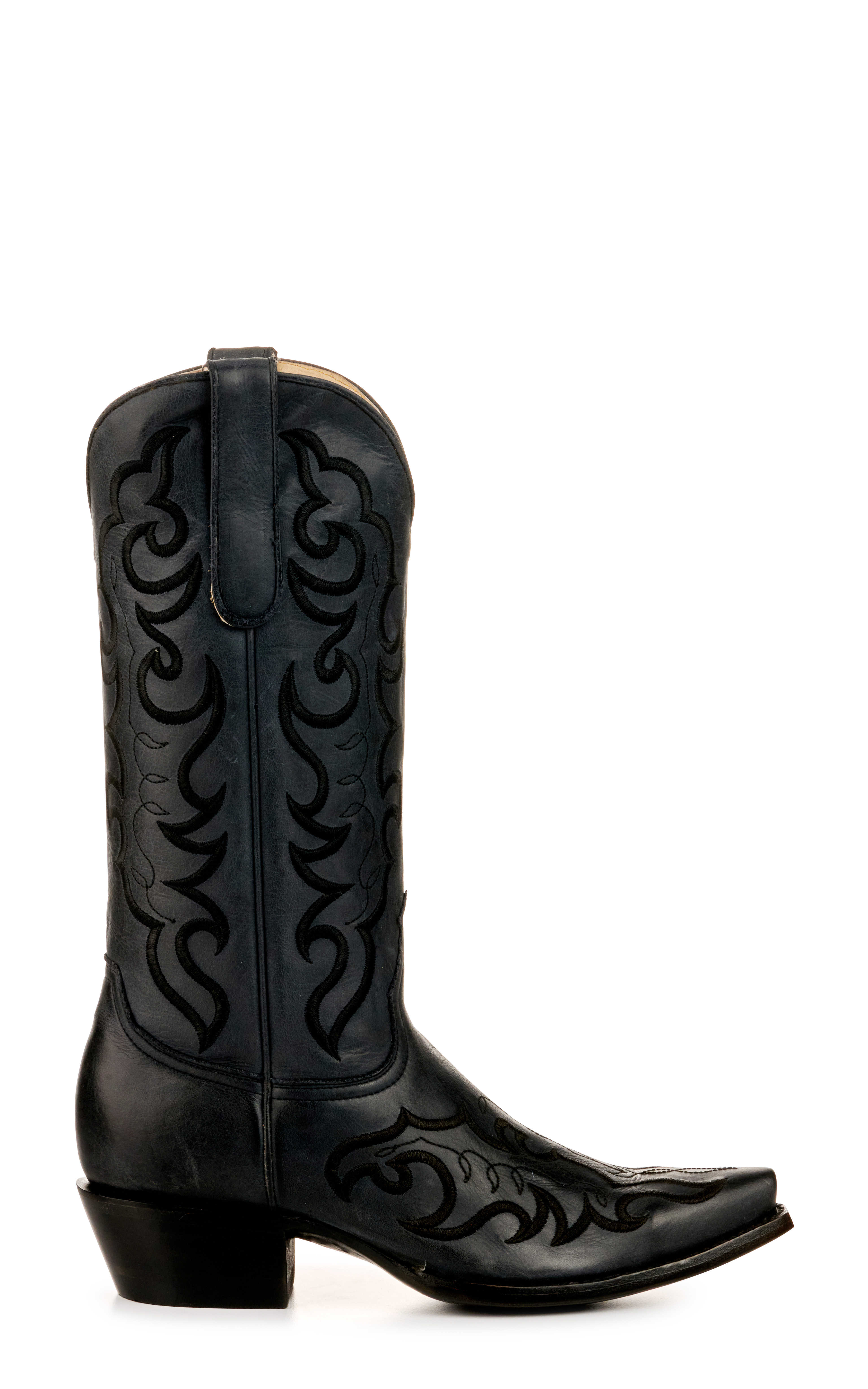 Cavender’s Women’s Leather Black with Tonal Embroidery Snip Toe Cowboy Boots - Image 1