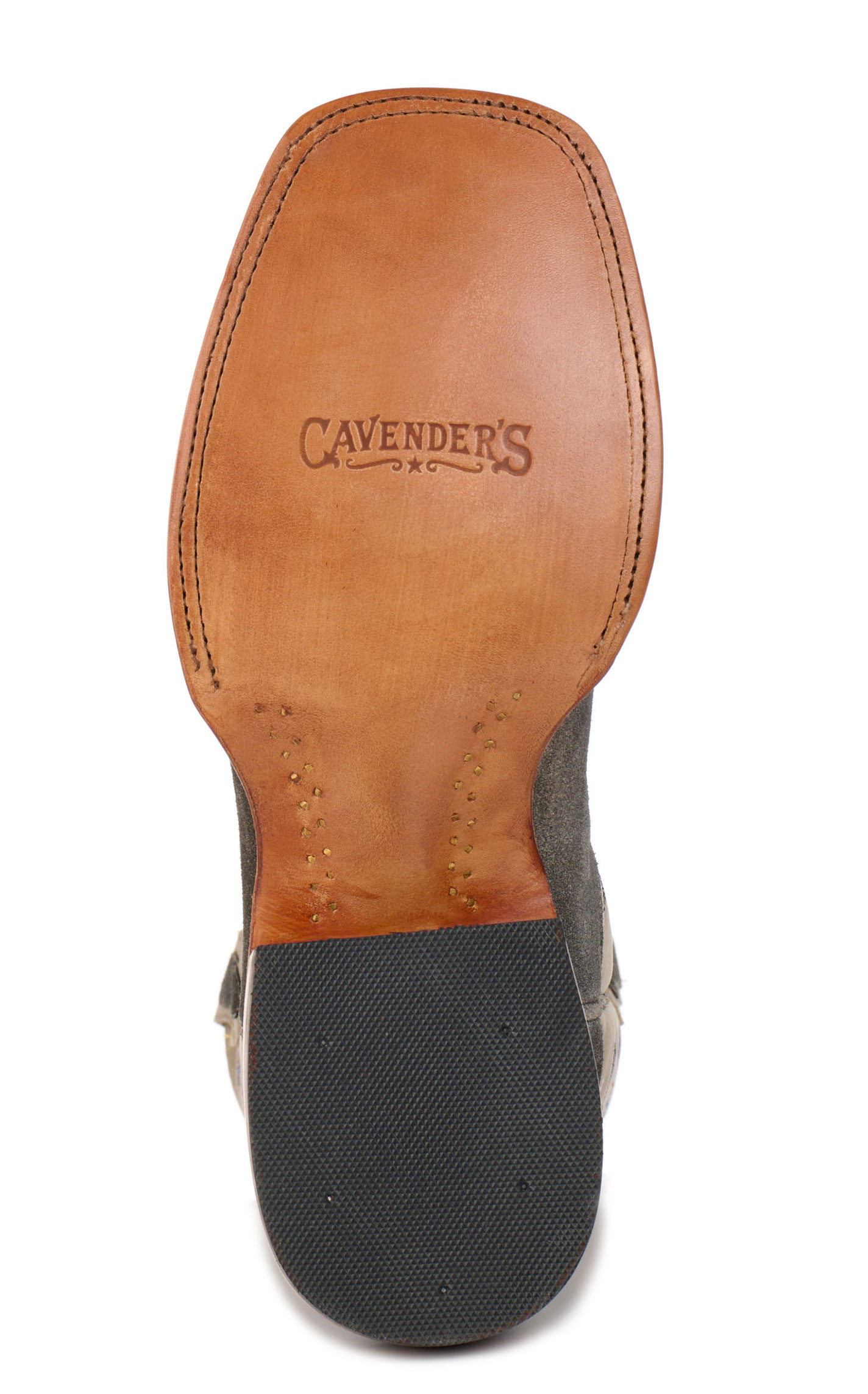 Cavender's Men's Charcoal Roughout and Light Gray Wide Square Toe Cowboy Boots - Image 1