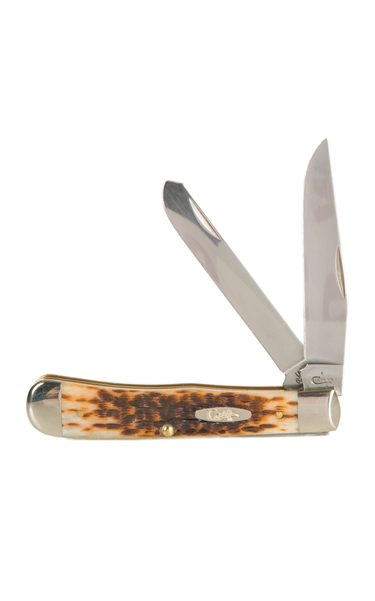 Case Knives Amber Bone CV TrapperLock - Image 1