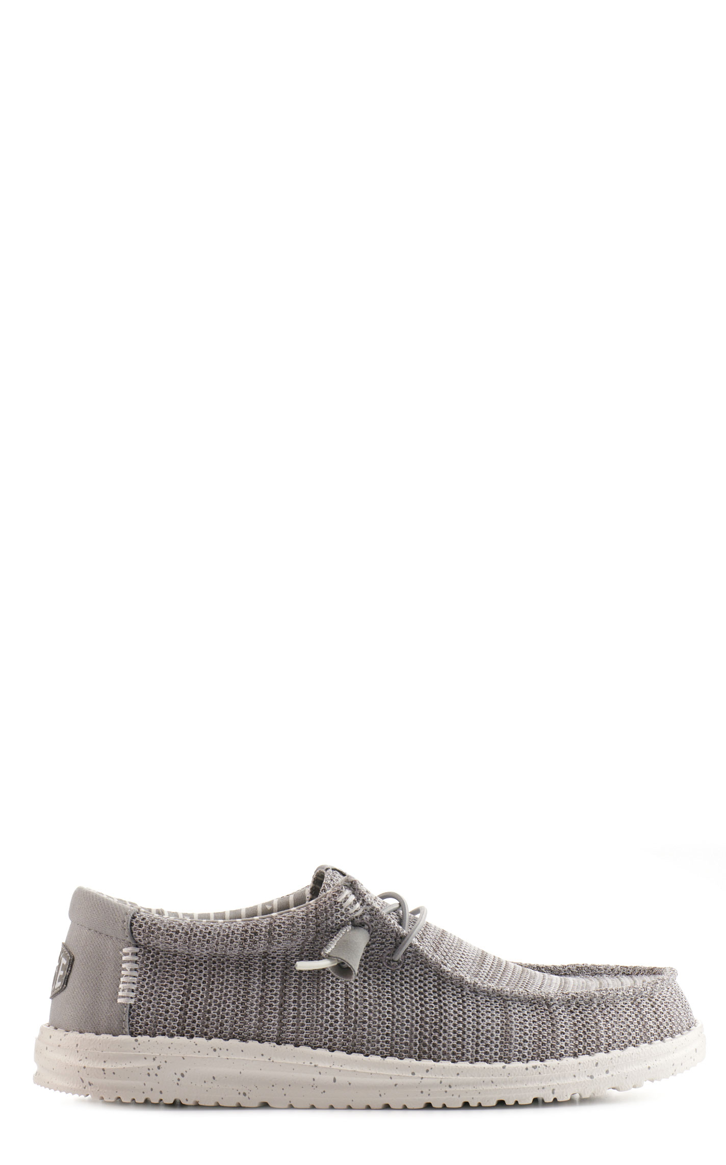 Hey Dude Men's Wally Stretch Sox Light Gray Moc Toe Casual Shoes - Image 1