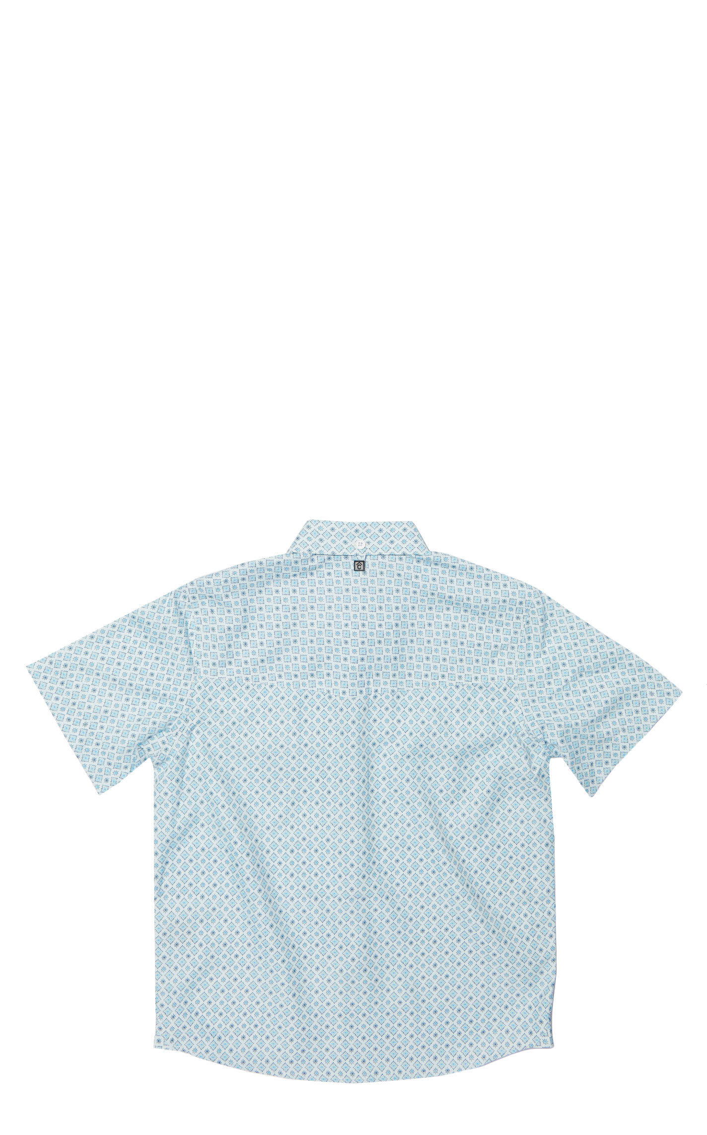 Rafter C Outdoors Boys's Turquoise & Gray Geo Fishing Shirt - Image 1