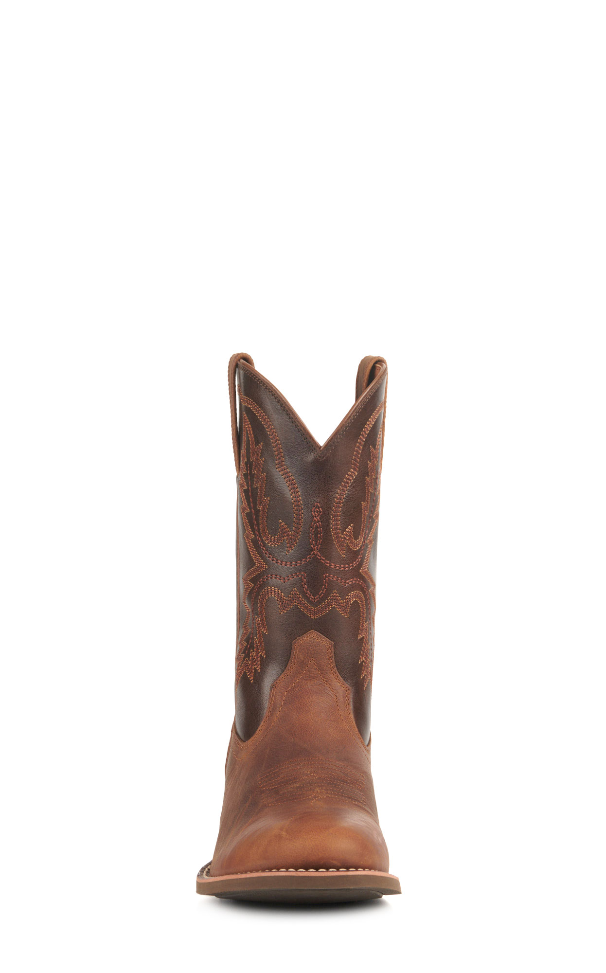 Ariat Men's Sport Stratten Sorrel Crunch and Bitter Brown Wide Round Toe Cowboy Boots - Image 1