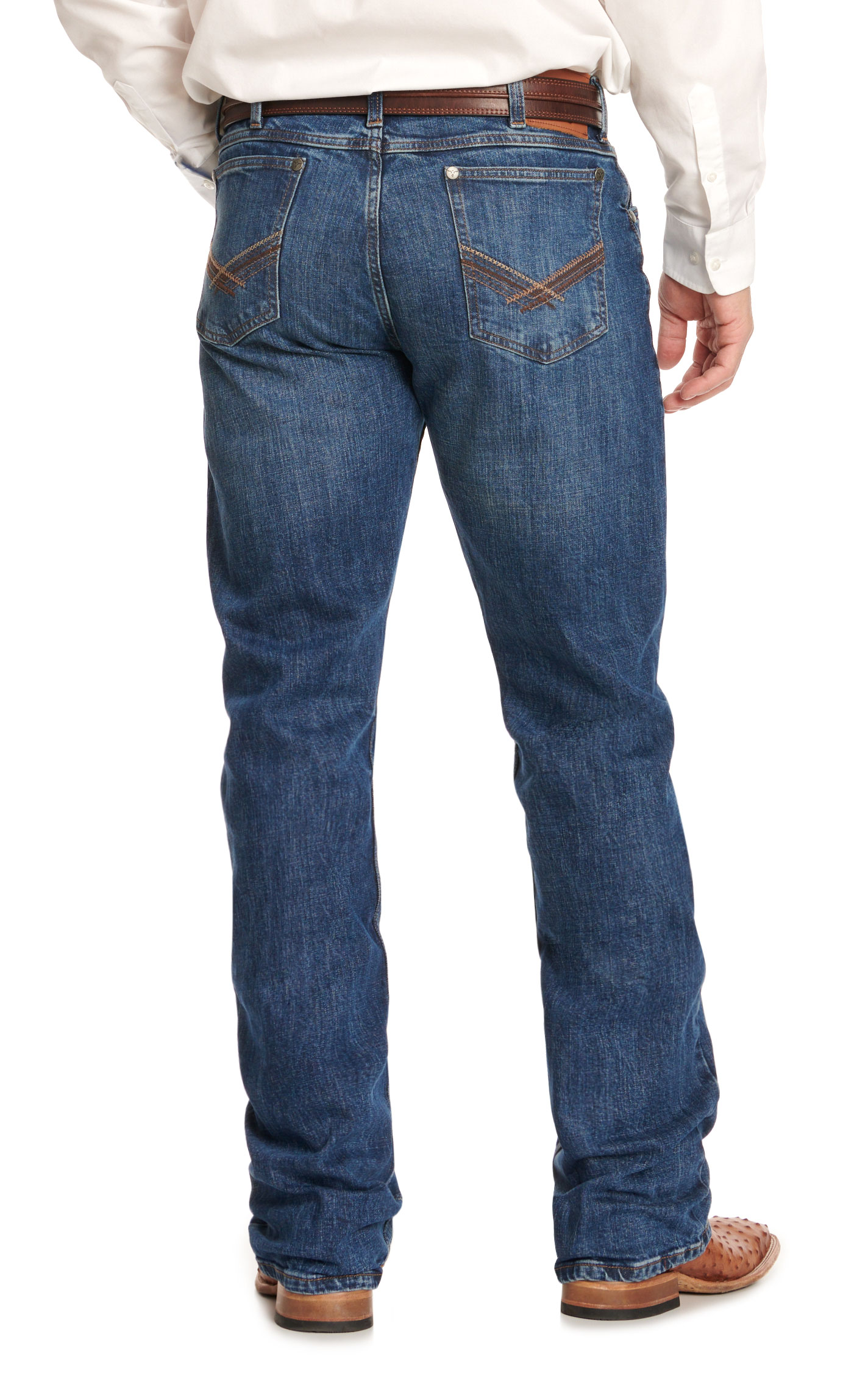 Wrangler 20X Men's Barksdale 42 Medium Wash Vintage Boot Cut Jeans - Image 1