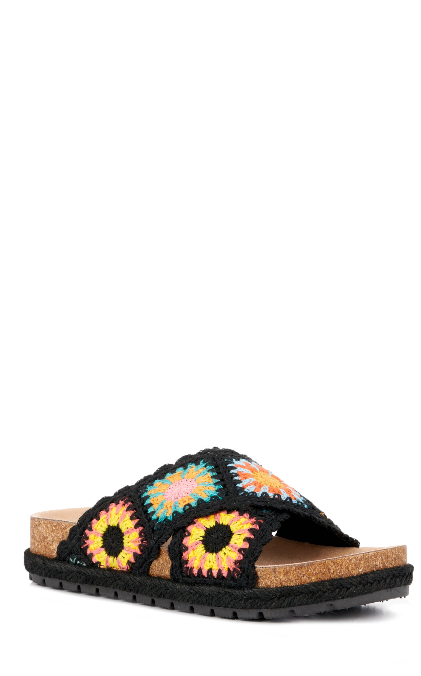 Dirty Laundry by Chinese Laundry Women's Tacoma Black Crochet Slide Sandals - Image 1