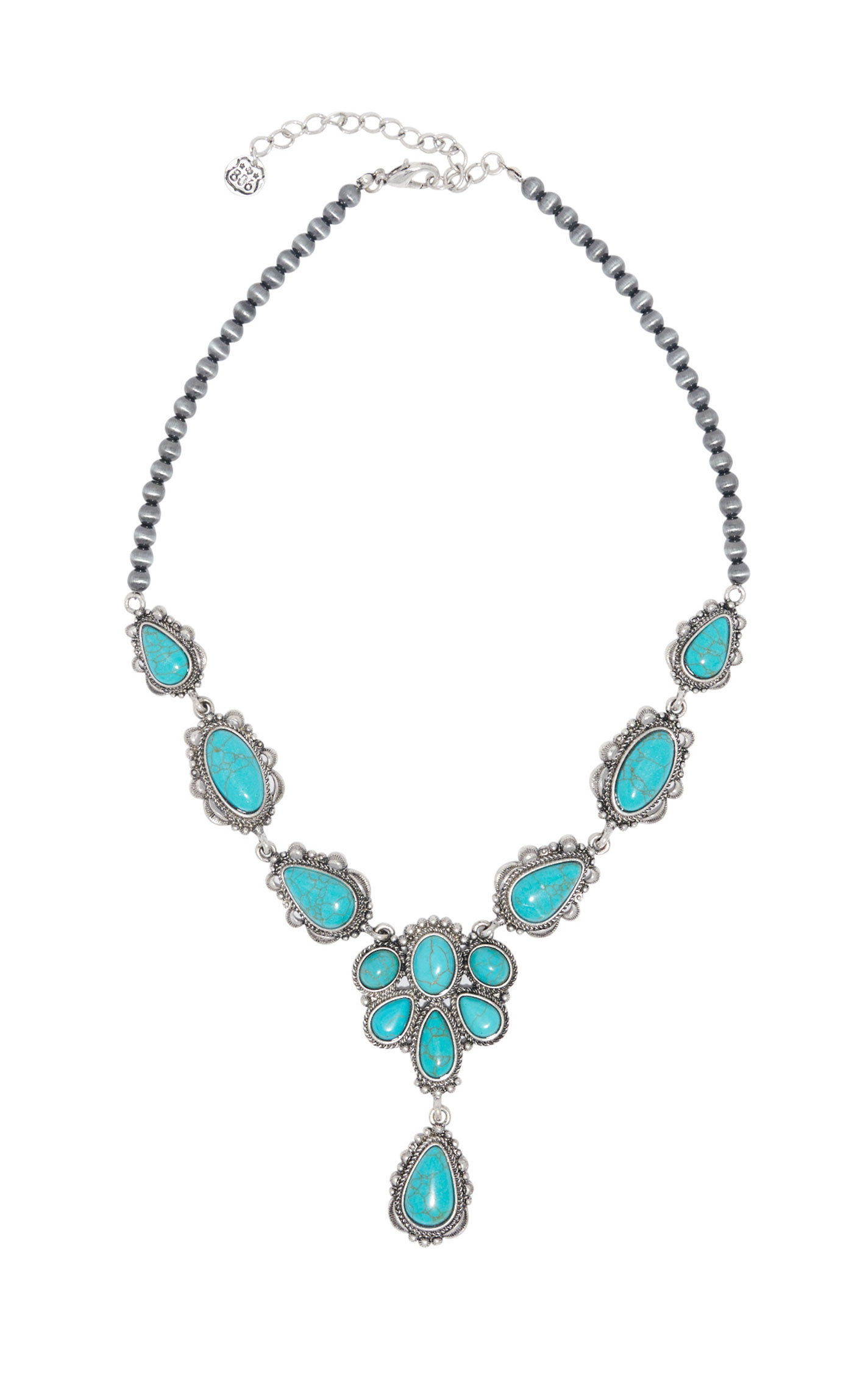 806 by Pink Panache Turquoise Teardrop Jewelry Set - Image 1