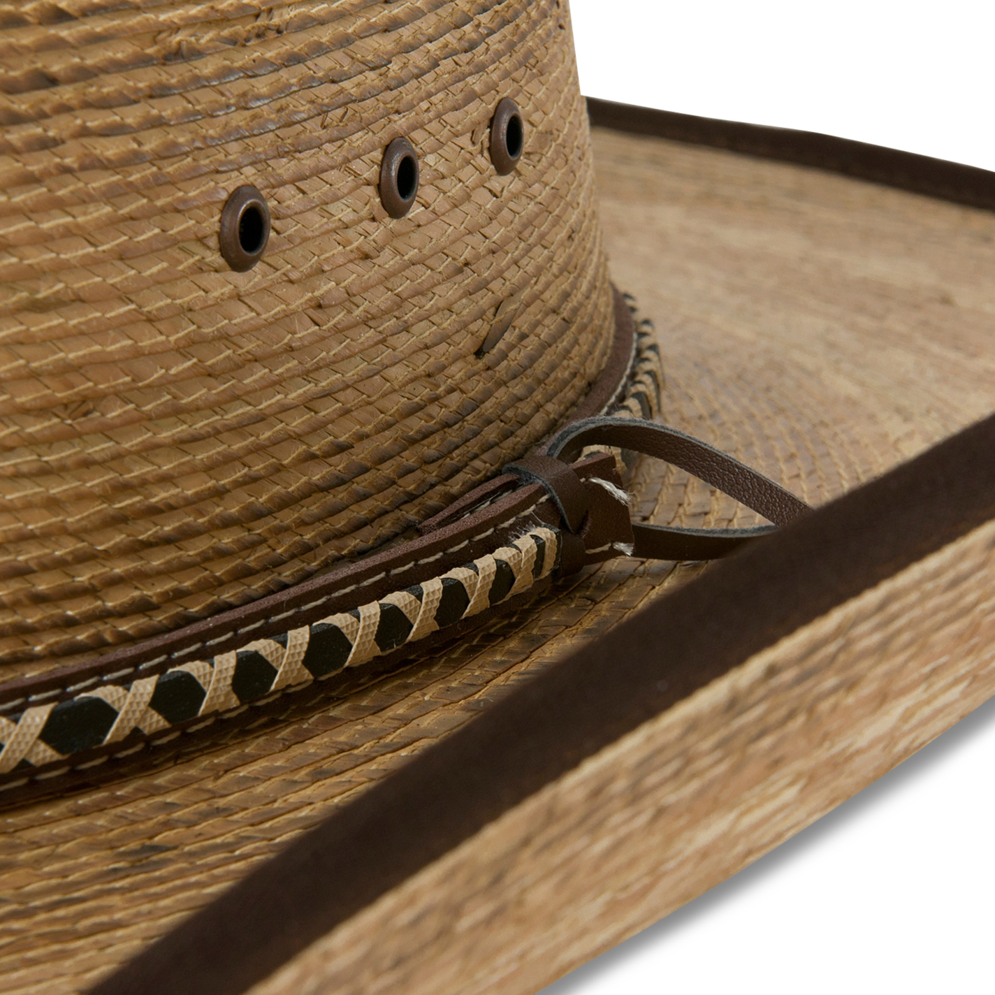 Cavender's 15X Burnt Ponderosa Palm with Brown Bound Edge Cowboy Hat - Image 1