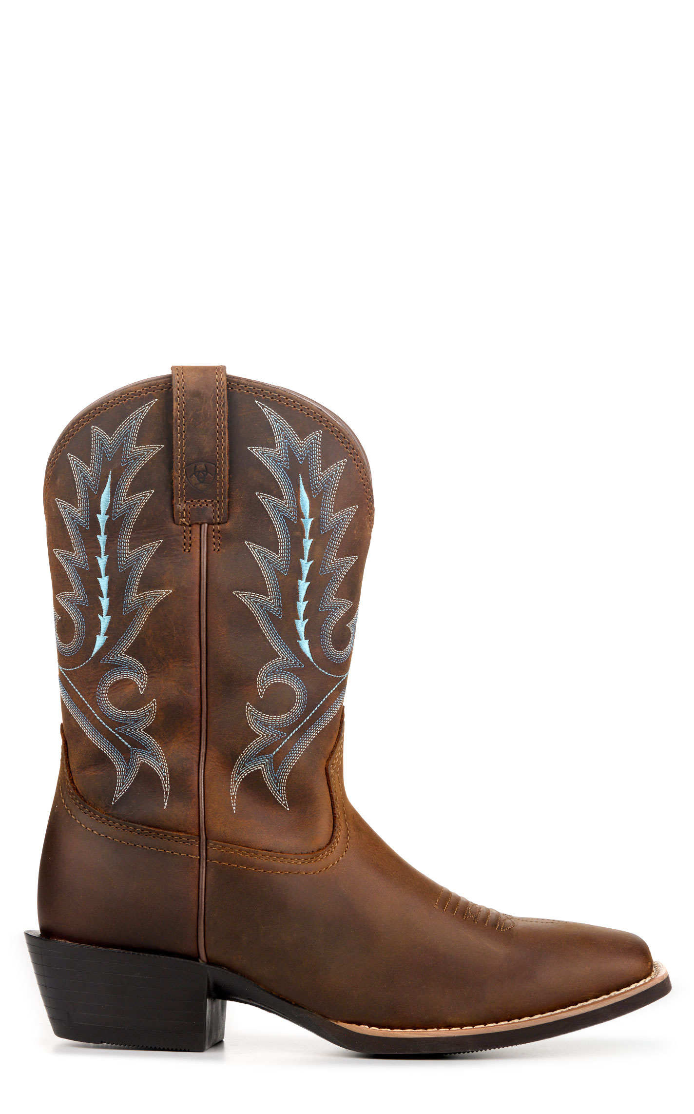 Ariat Men's Sport Outfitter Distressed Brown Wide Square Toe Cowboy Boots - Image 1