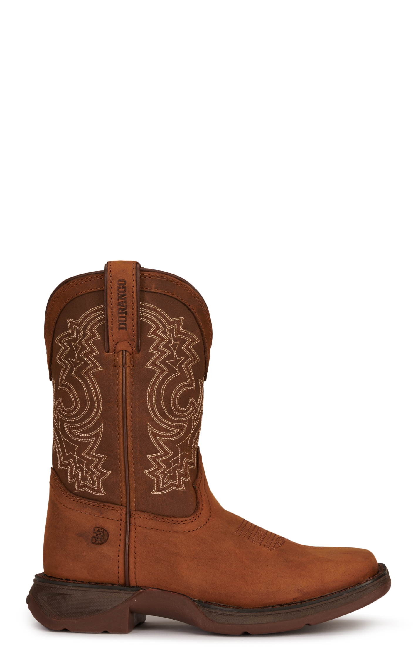 Durango Youth Rebel Sable Brown Square Toe Cowboy Boots - Image 1