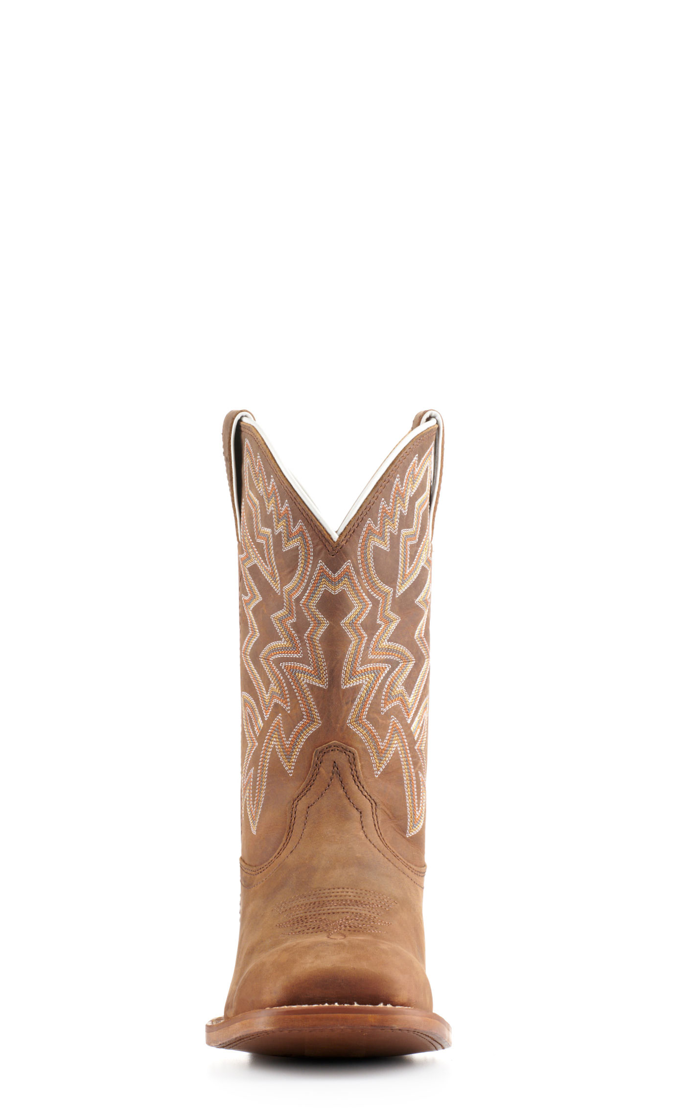 Justin Men's Frontier Jackpot Brown Wide Square Toe Cowboy Boots - Image 1