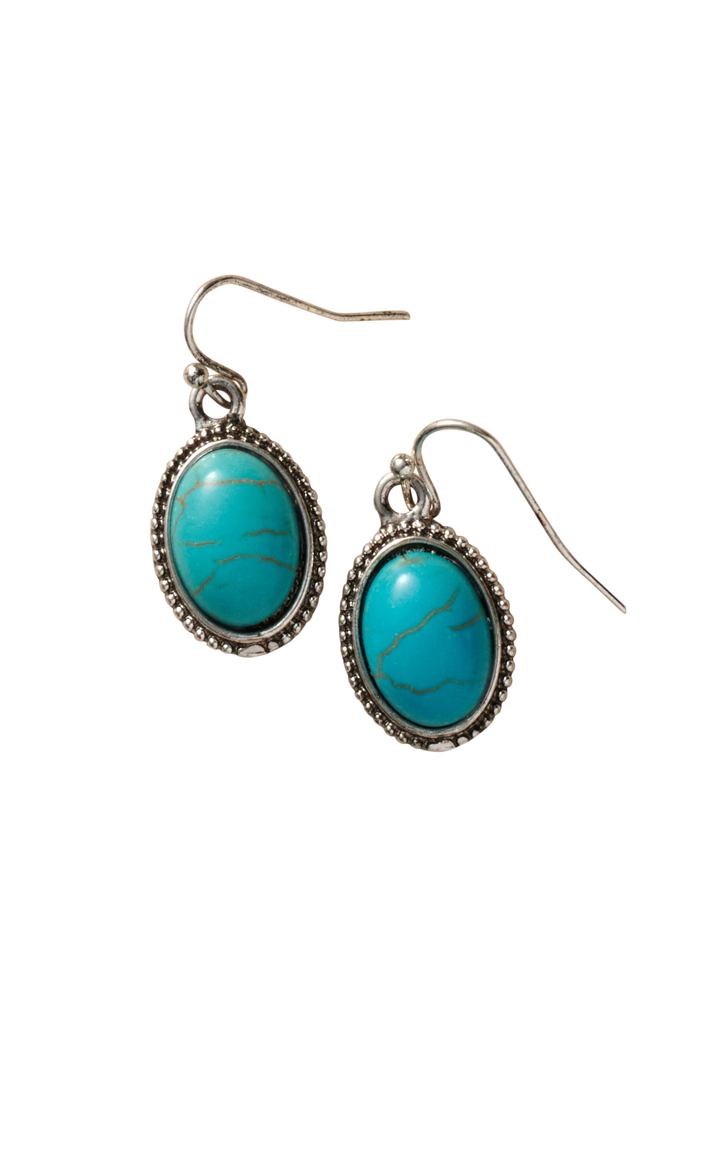 806 by Pink Panache Large Silver Navajo Pearls & Turquoise Stone Jewelry Set - Image 1