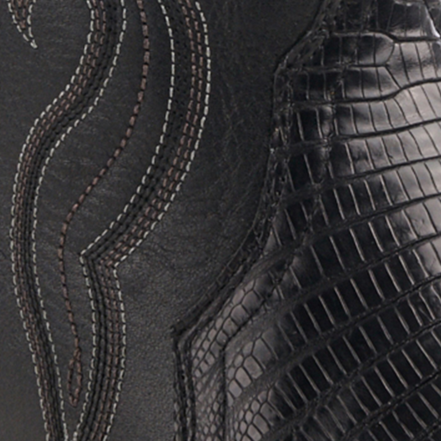 Cavender’s Women’s Triad Black Lizard Exotic Snip Toe Cowboy Boots - Image 1