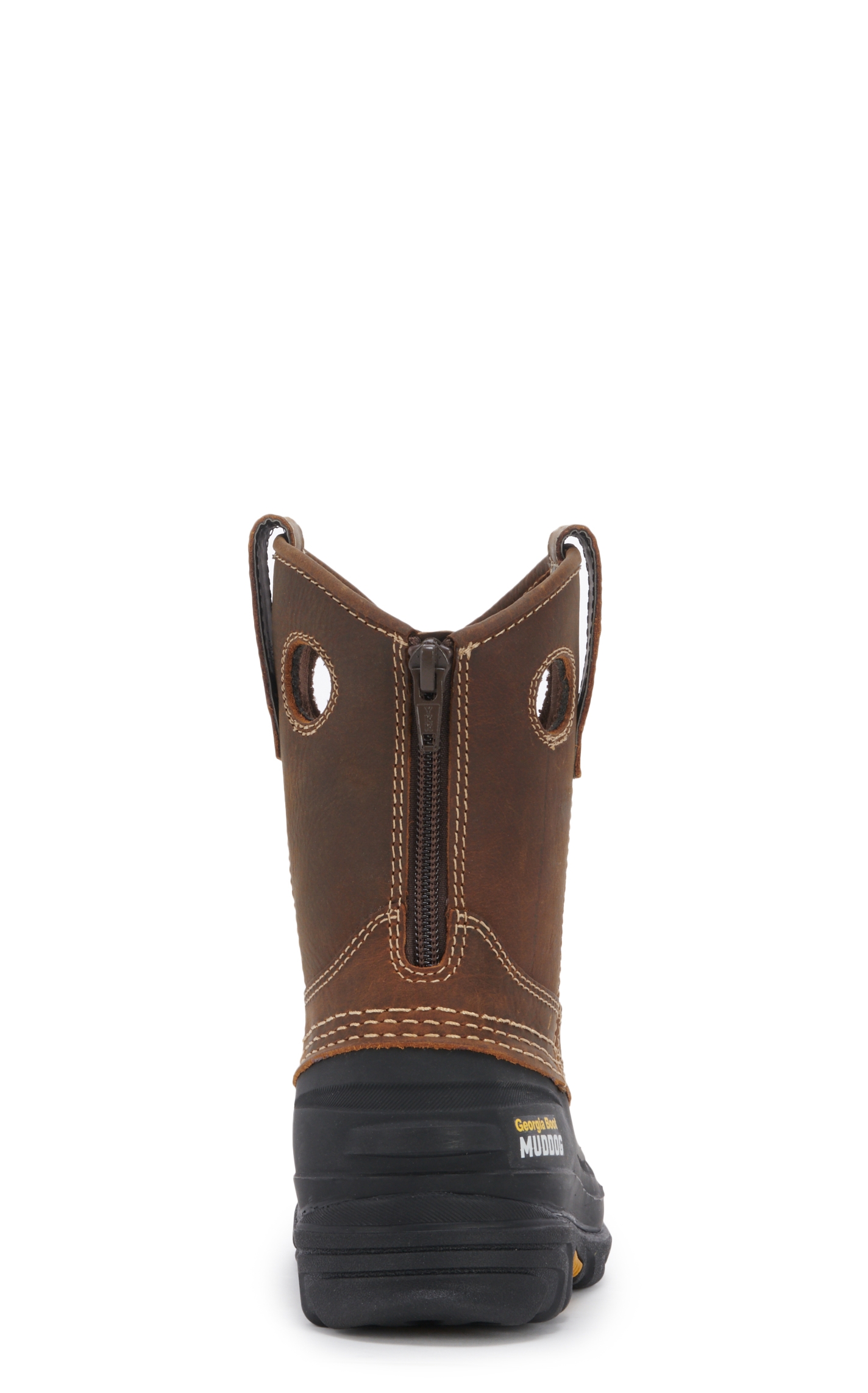 Georgia Youth Muddog Black and Brown Pull On Waterproof Boots - Image 1