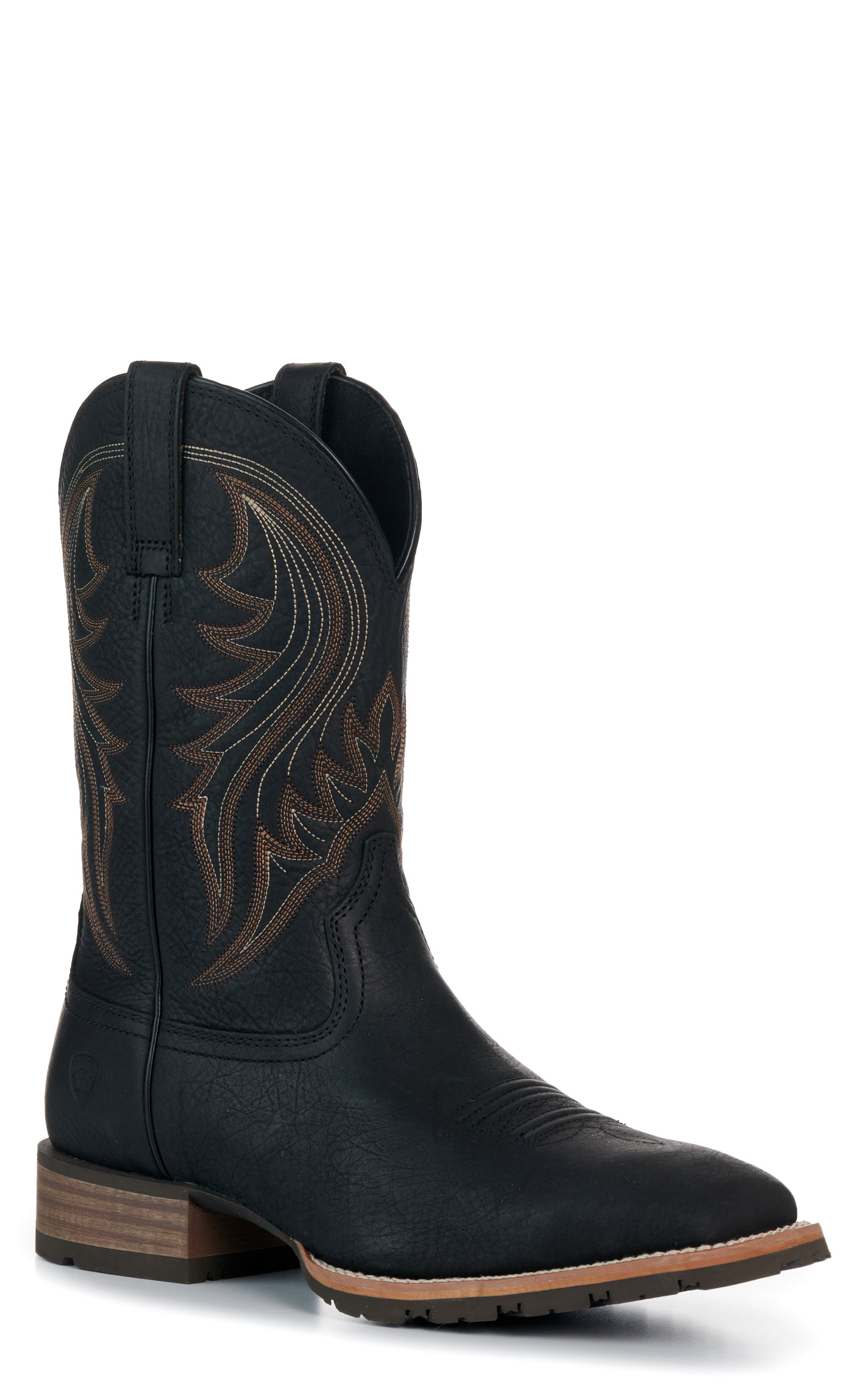 Ariat Men's Jasper Black Hybrid Rancher Wide Square Toe Cowboy Boots - Image 1