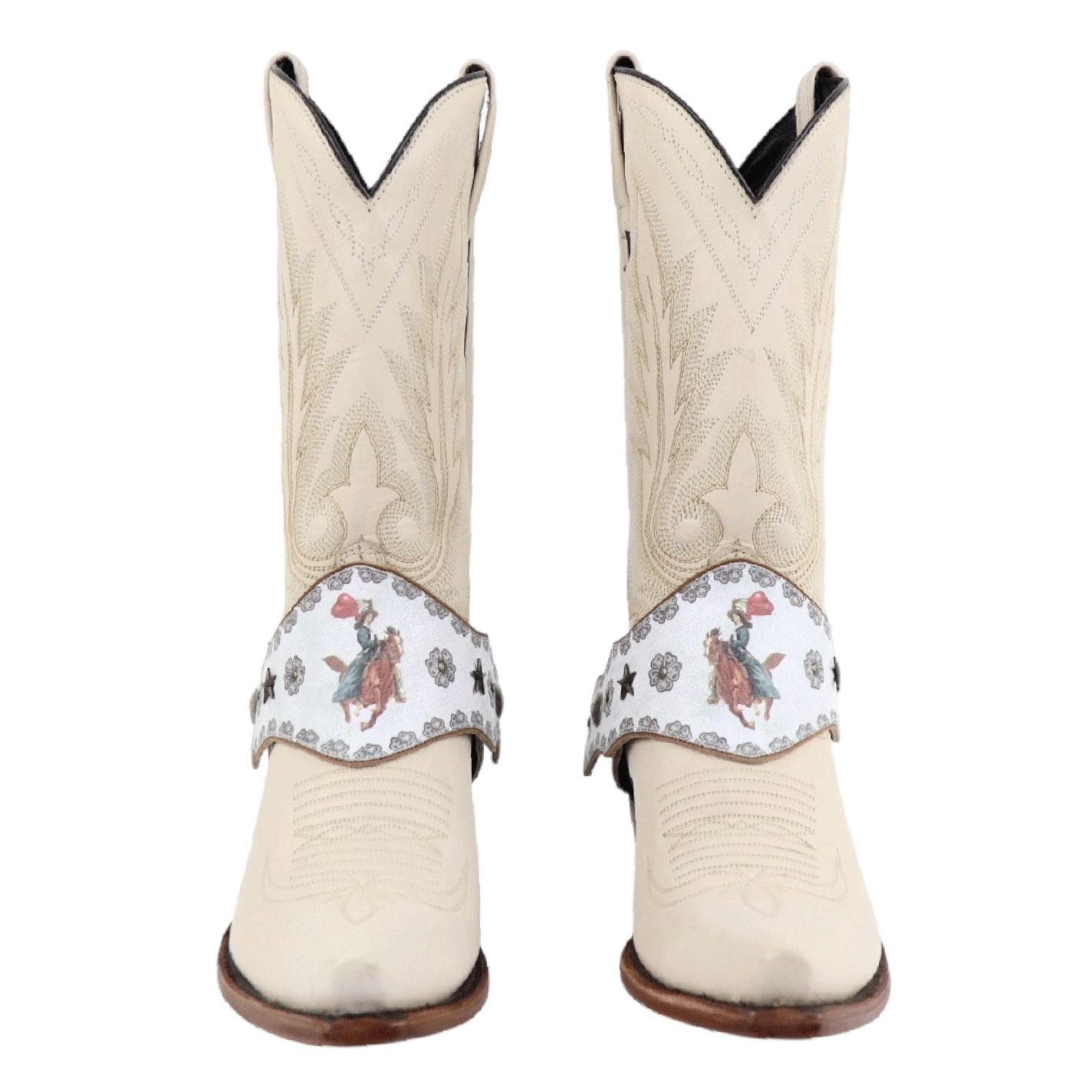 Agave Blue White Rodeo Darlin' Printed Boot Lassos Set - Image 1