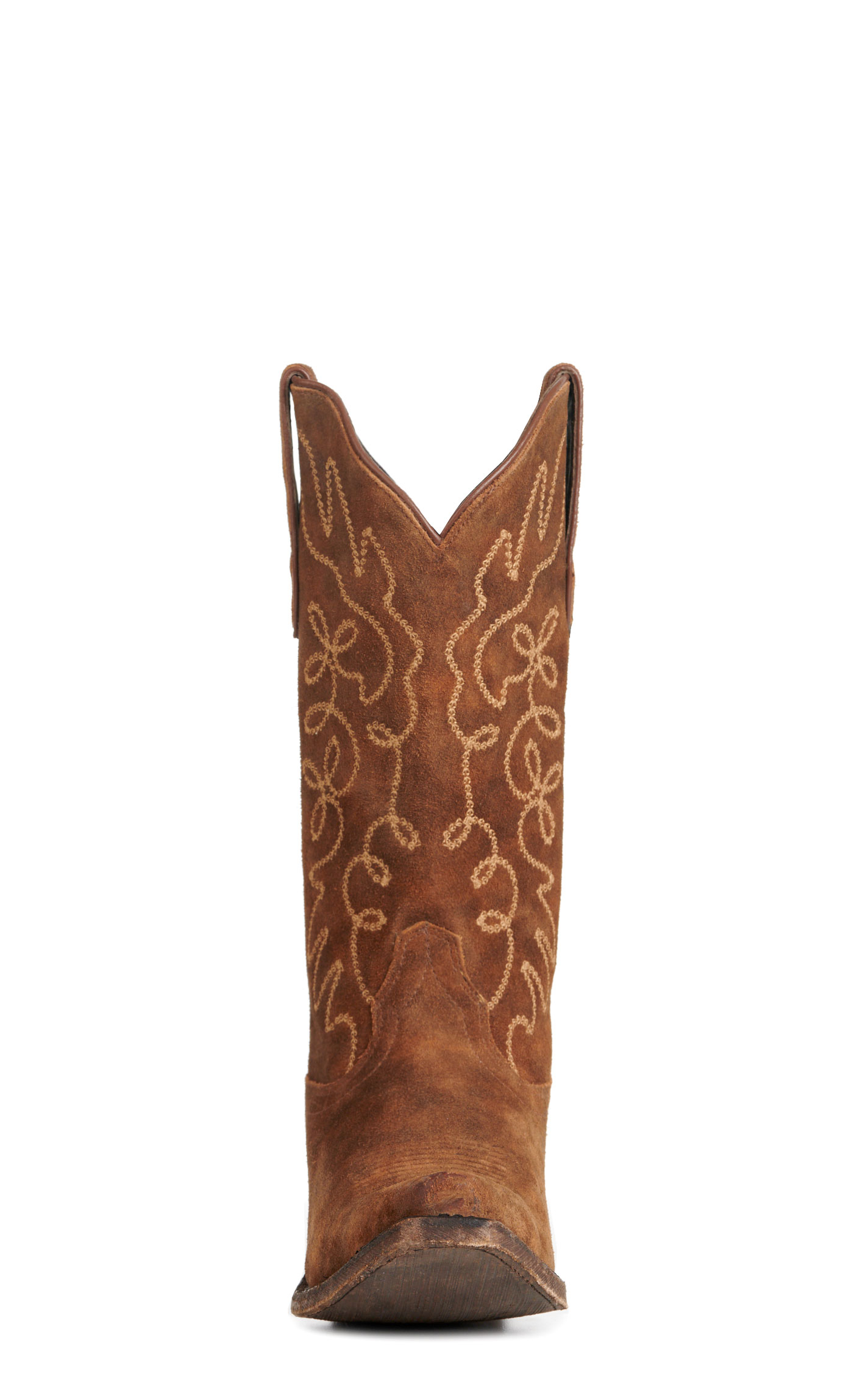 Ariat Women's Jukebox Dark Ginger Suede Snip Toe Cowboy Boots - Image 1