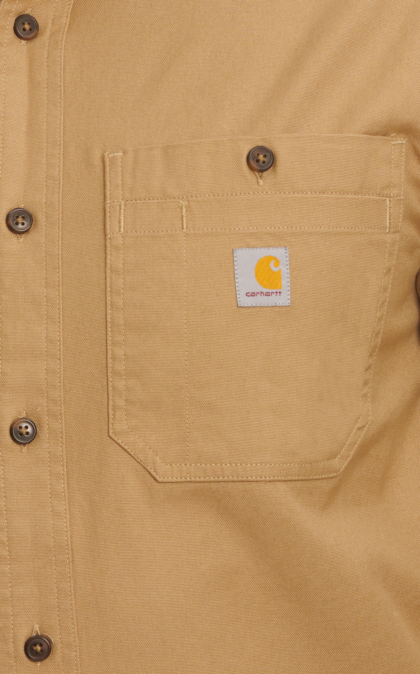 Carhartt Men's Dark Khaki Rugged Flex Rigby Long Sleeve Work Shirt - Image 3