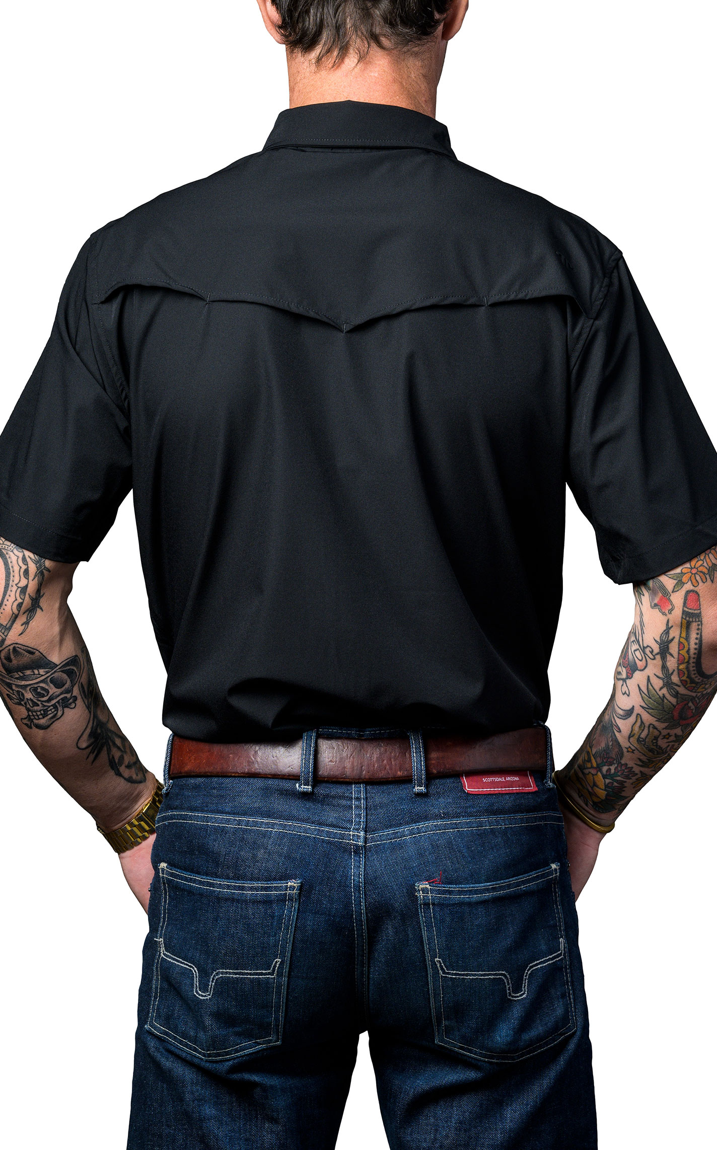 Ferrell Men's Black Short Sleeve Western Shirt - Image 2