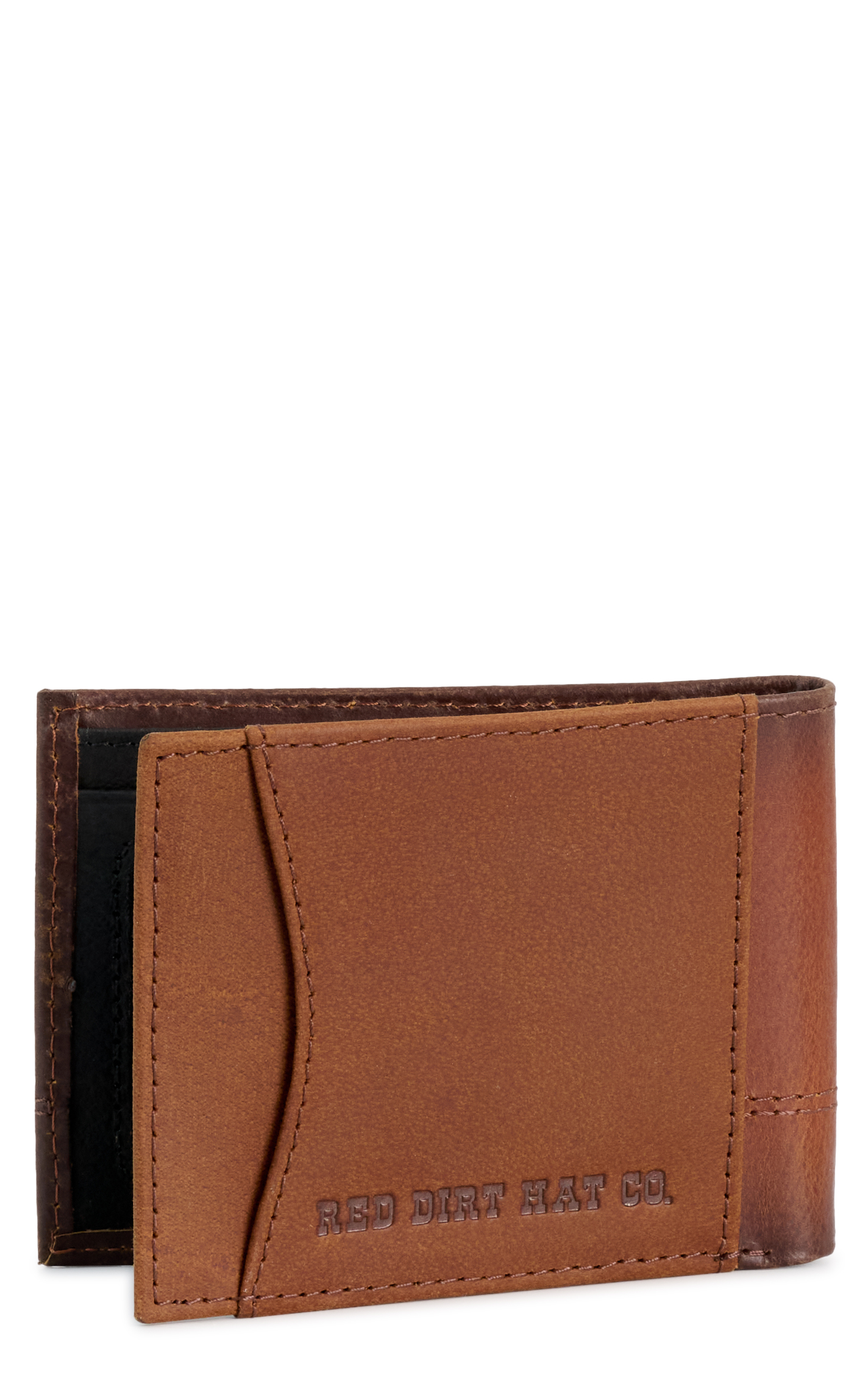 Red Dirt Hat Co. Coffee & Chocolate Buffalo Bi-Fold Wallet - Image 1