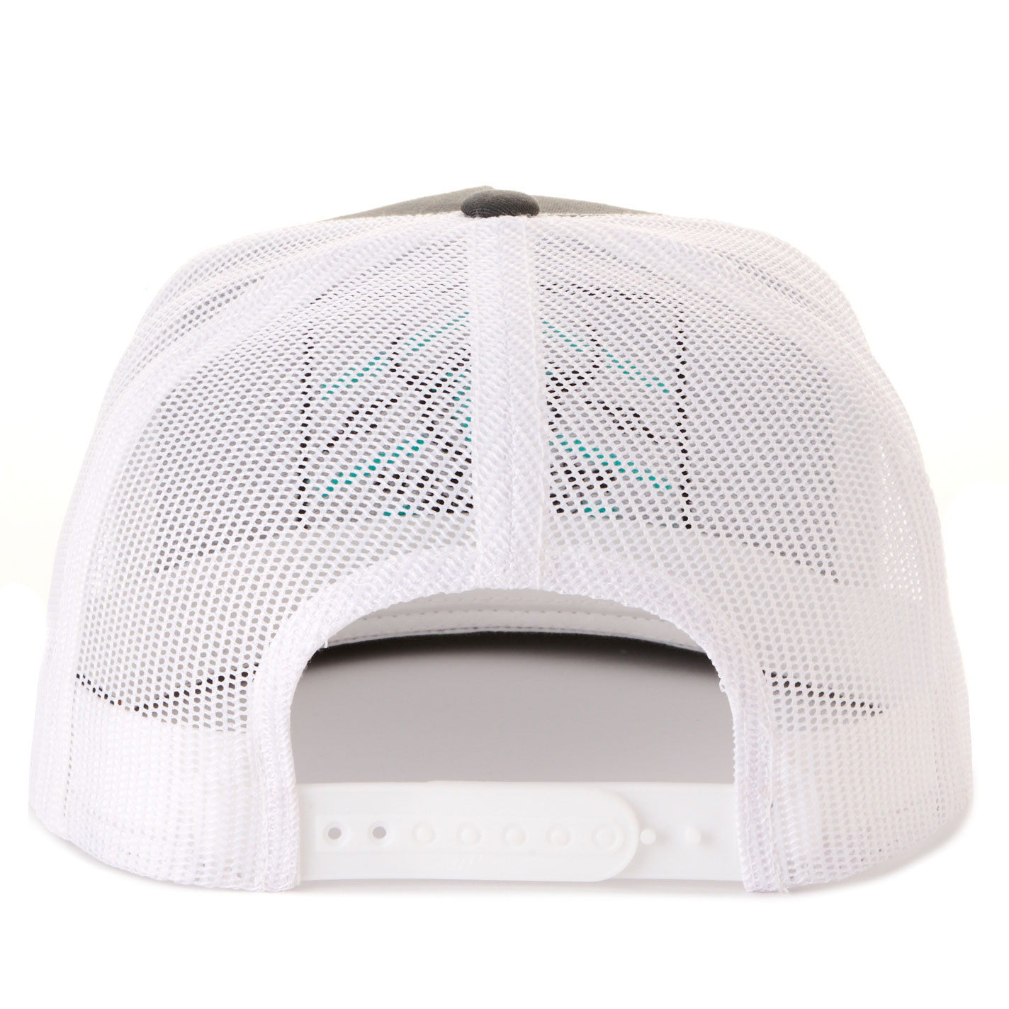 Salty Rodeo Co. Gray & White Turquoise Lightning Snapback Cap - Image 1