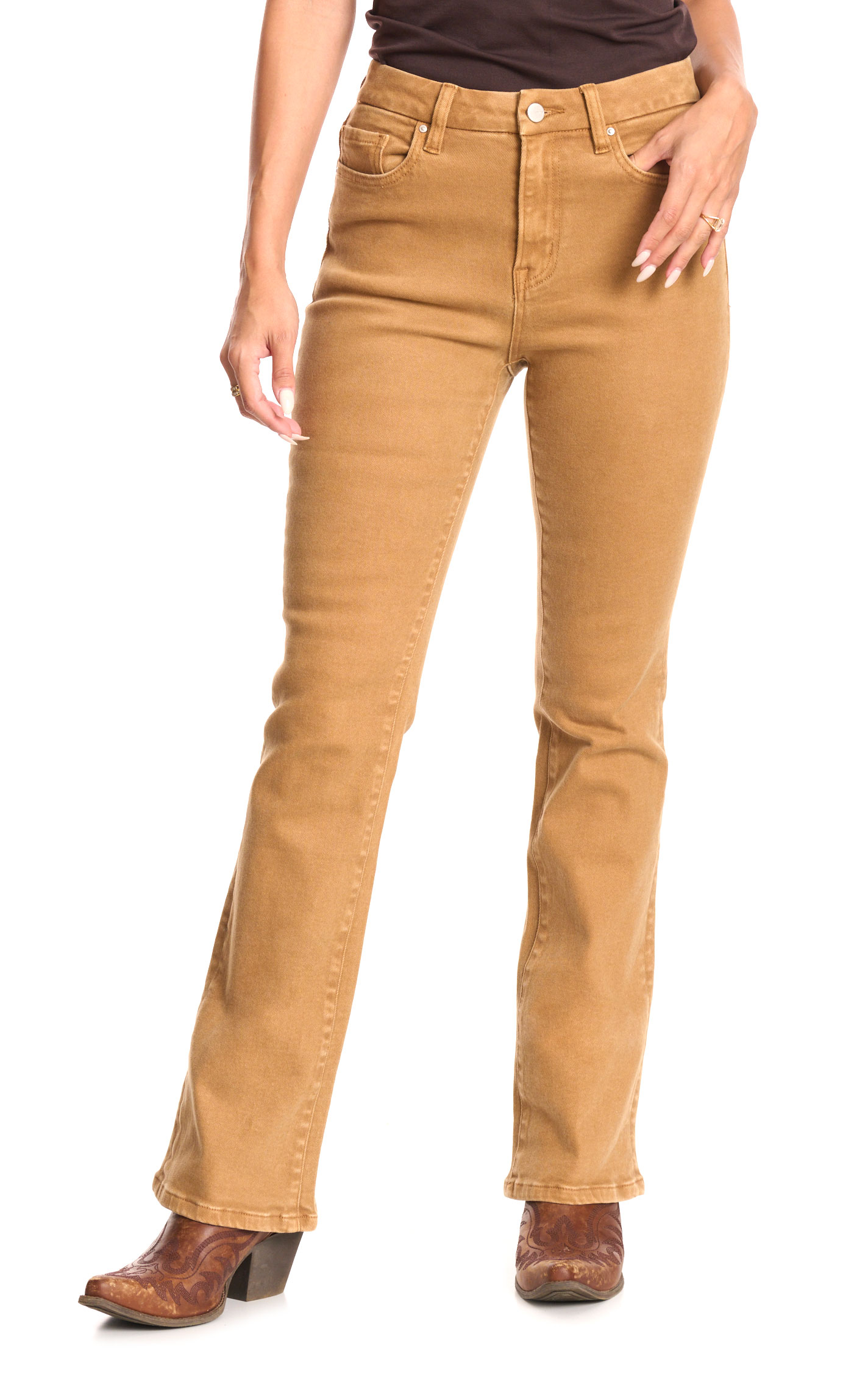 Mica Women's Cinnamon High-Rise Boot Cut Leg Jeans - Image 1