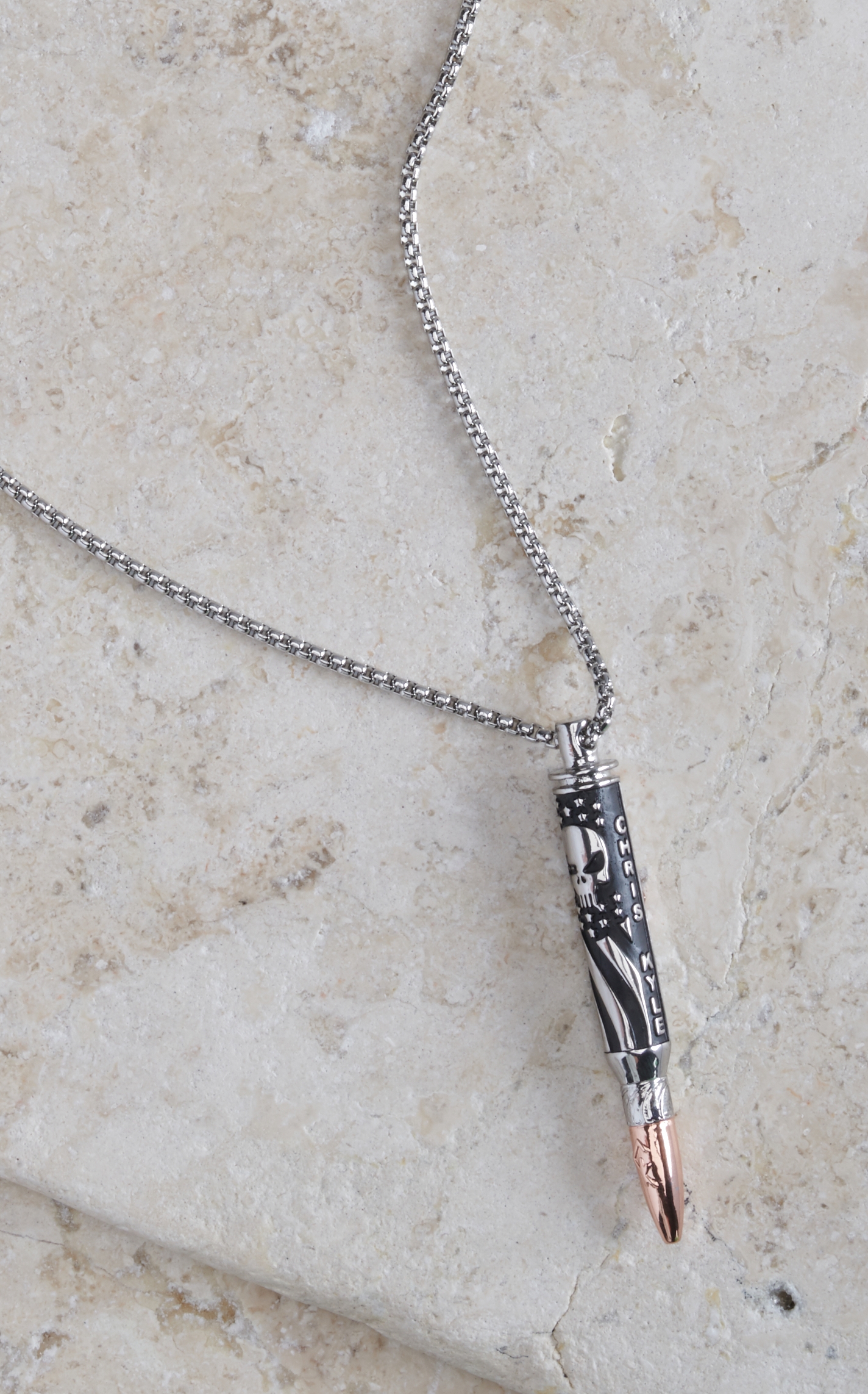 Montana Silversmiths Chris Kyle I'll Cover You Sniper Bullet Necklace - Image 1