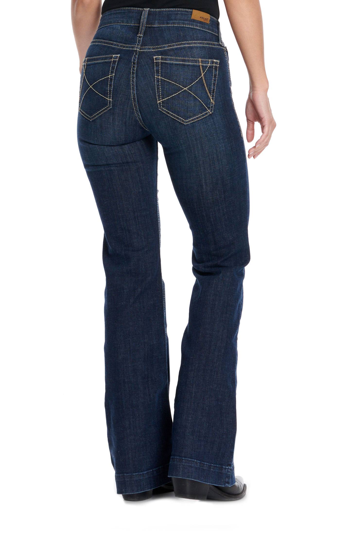 Ariat Women's Ella Dark Wash High Rise Slim Trouser Jeans - Image 1