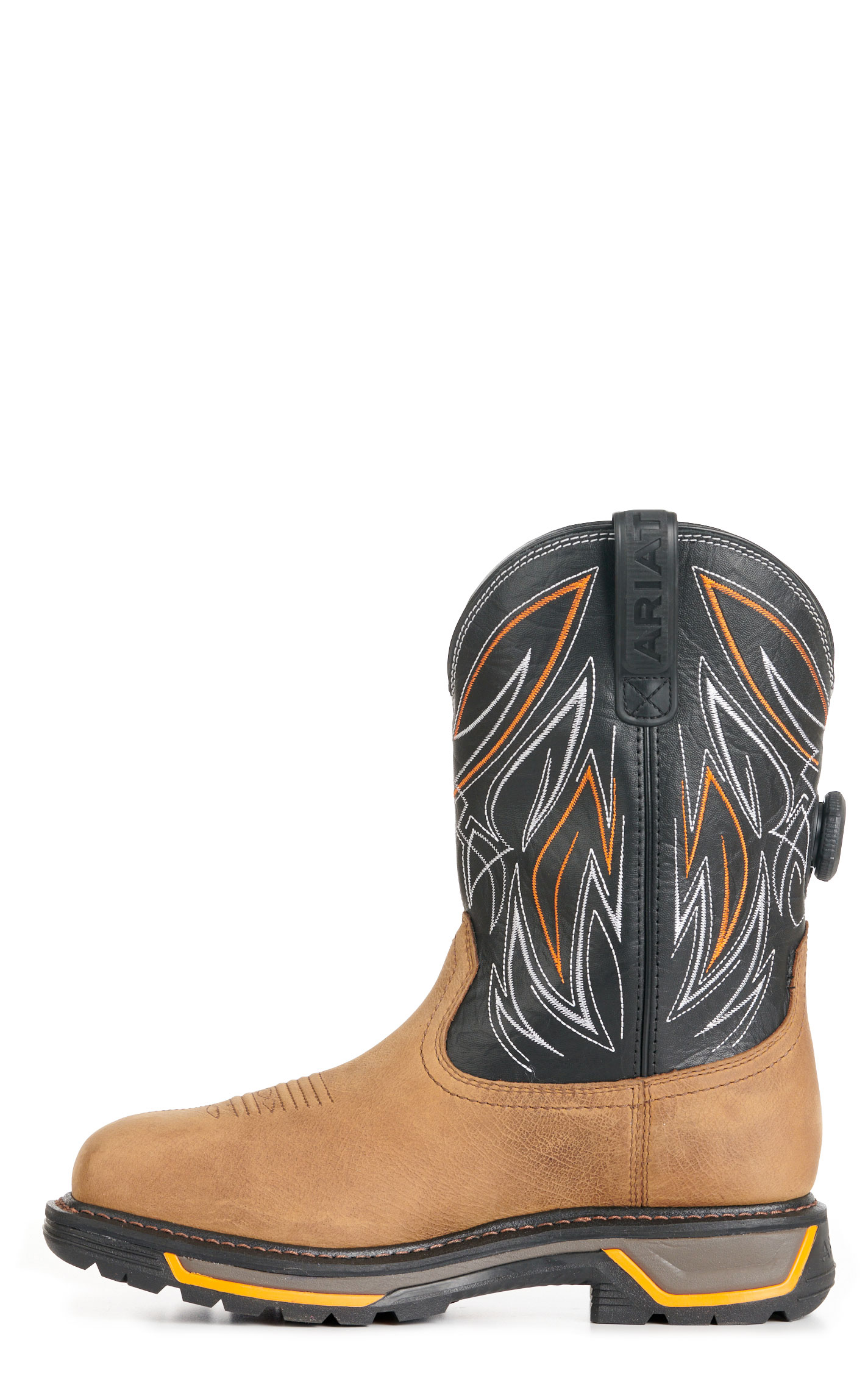 Ariat Men's Big Rig Natural Tan and Black BOA Wide Composite Square Toe Work Boot - Image 1