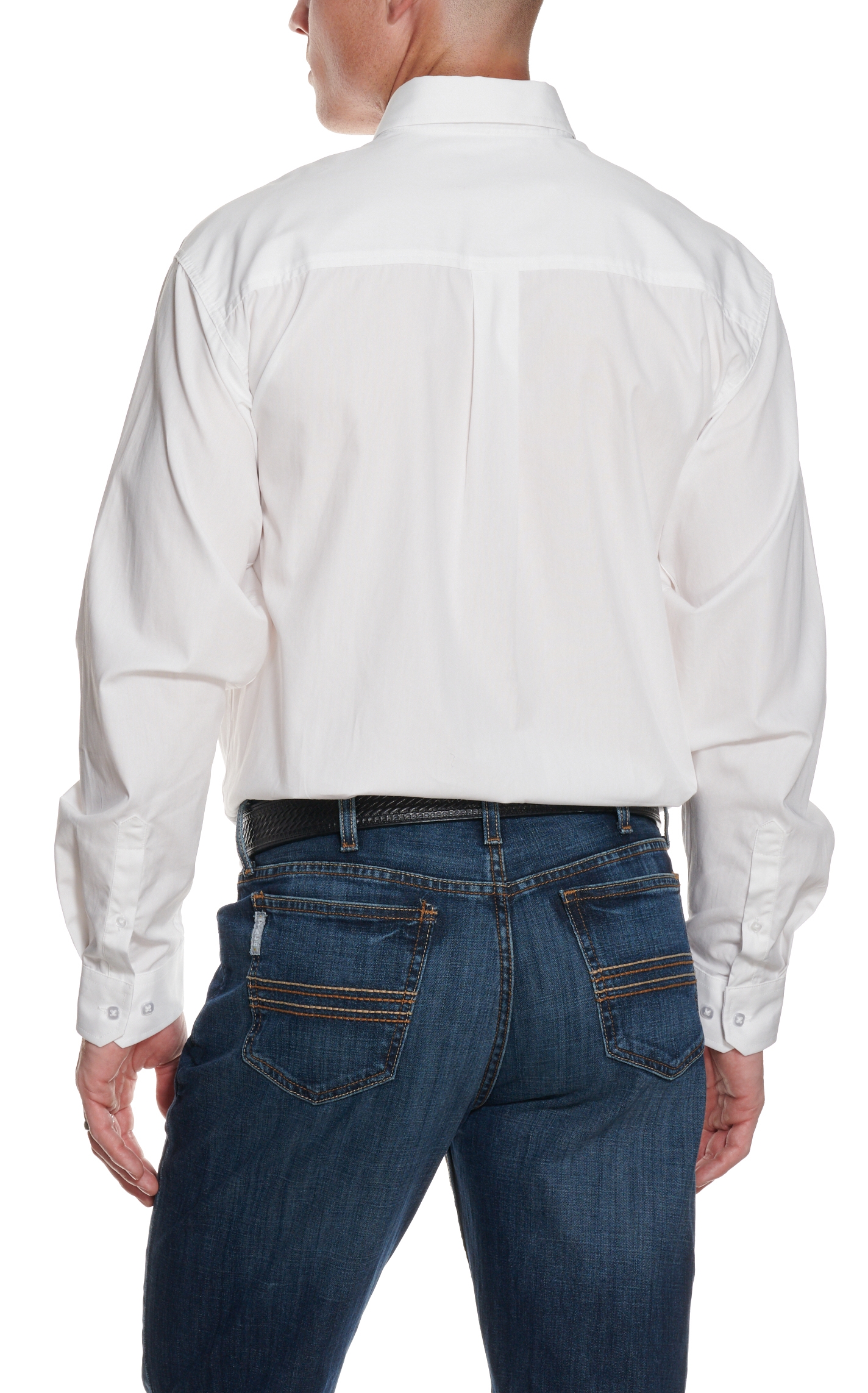 Cinch Men's Solid White Long Sleeve Western Shirt - Image 1