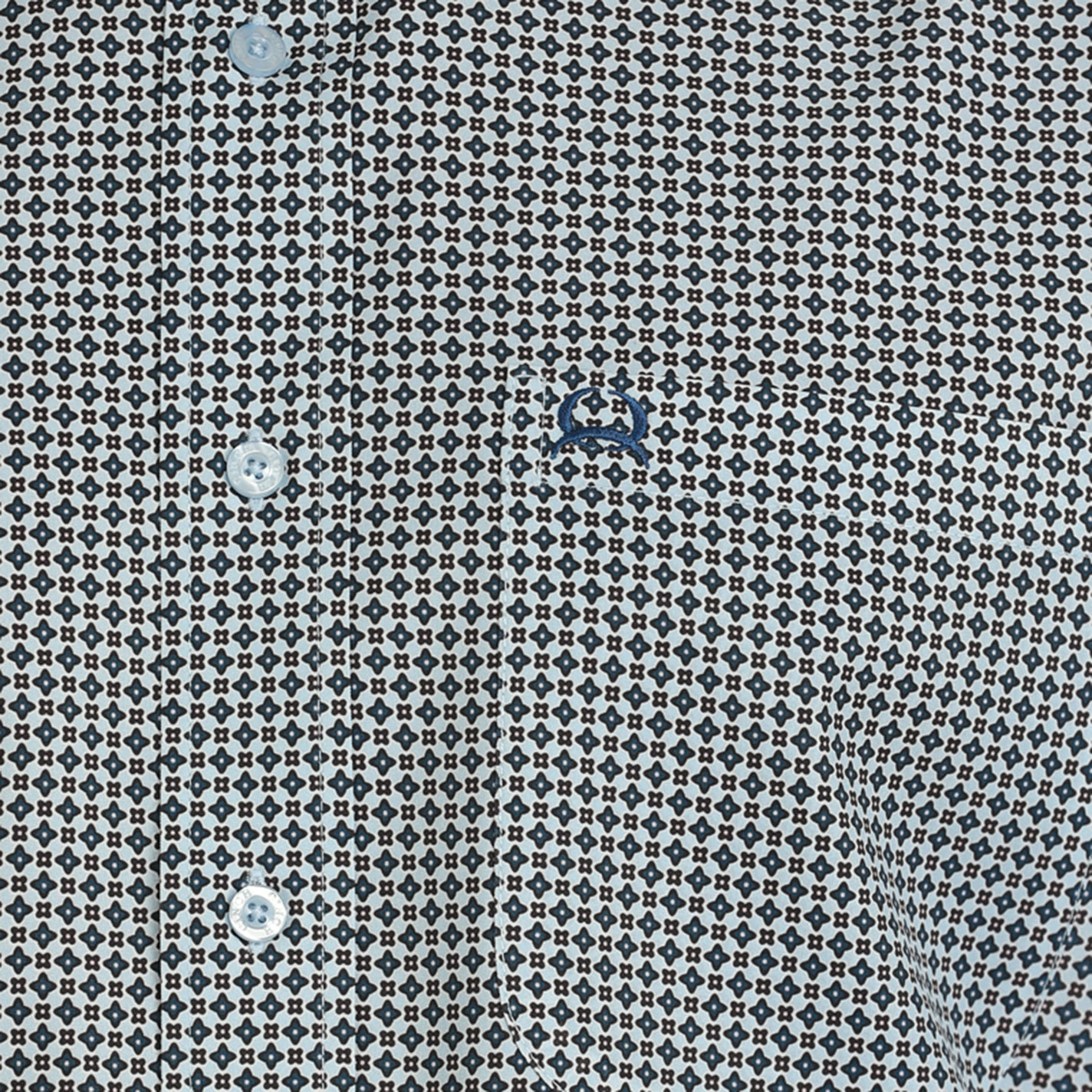 Cinch Men's Black & White Geo Print Short Sleeve Western Shirt  - Image 1