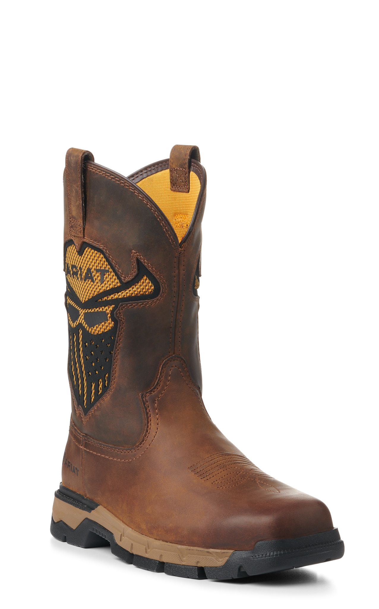 Ariat Men's Rebar Flex Cognac with Incognito Skull VentTEK Work Boot - Image 1