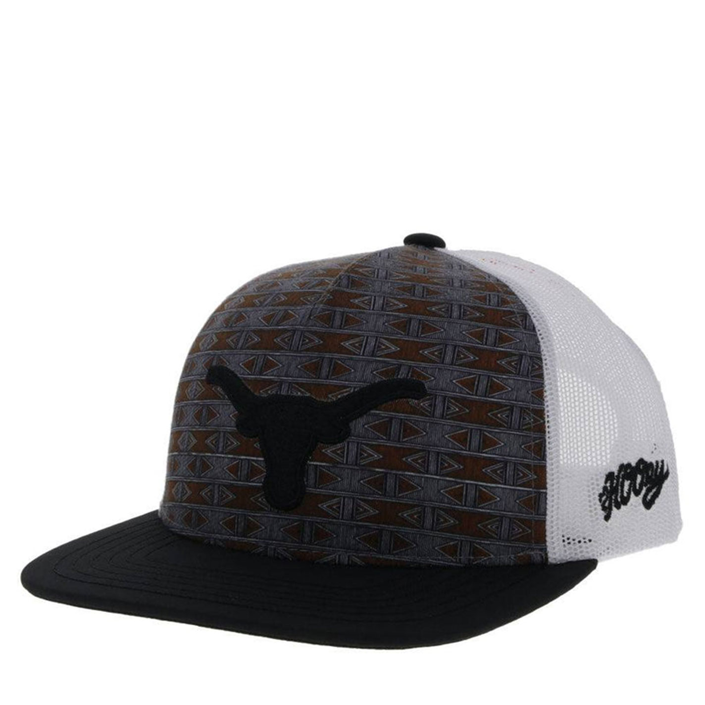 Hooey Collegiate Collection Men's Black & White Longhorn Logo Cap - Image 1