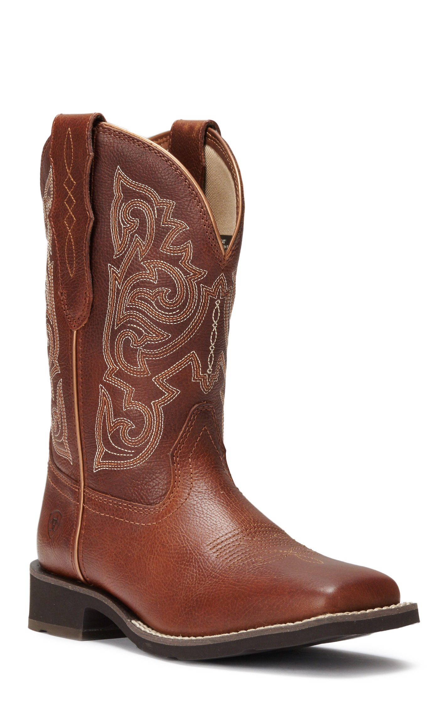 Ariat Women's Delilah Spiced Cider Brown StretchFit Wide Square Toe Cowboy Boots - Image 1