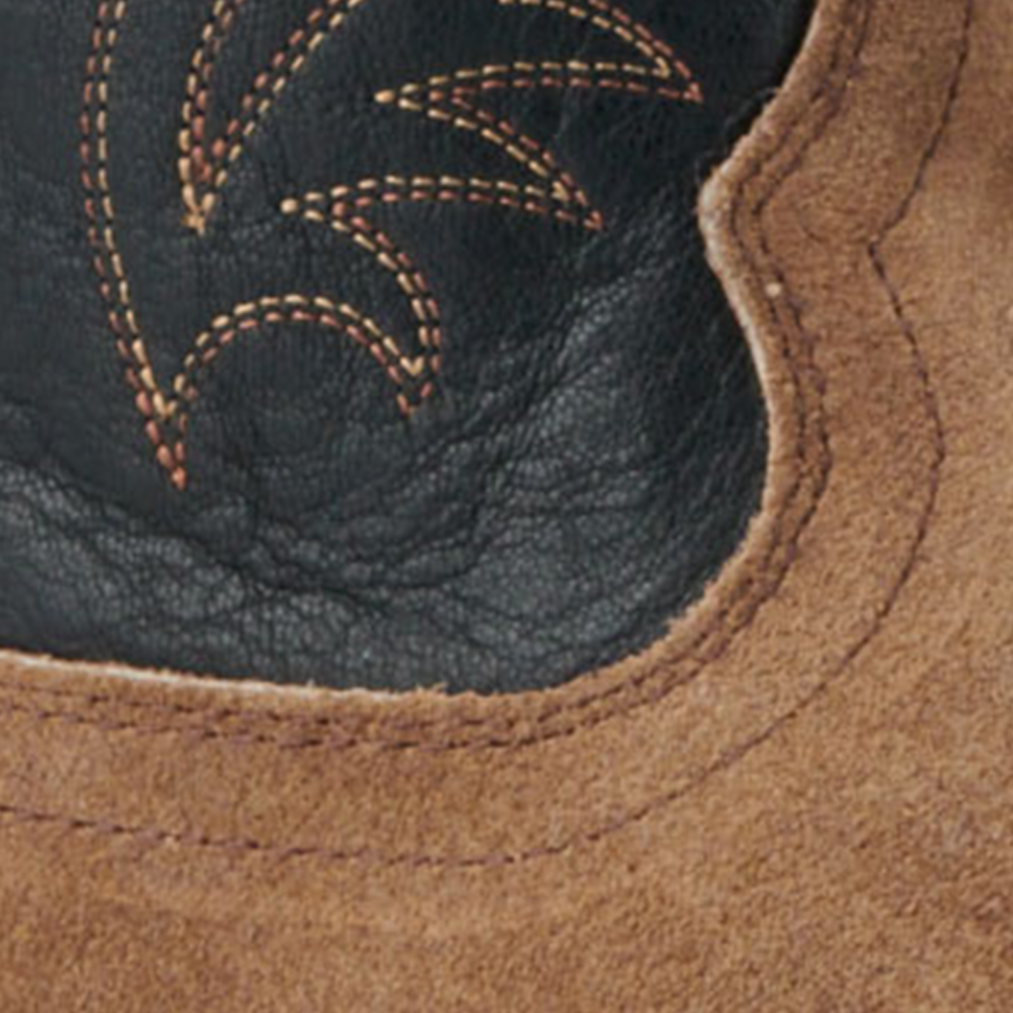 Ariat Men's Circuit Paxton Black and Brown Roughout TekStep Wide Square Toe Cowboy Boots - Image 1