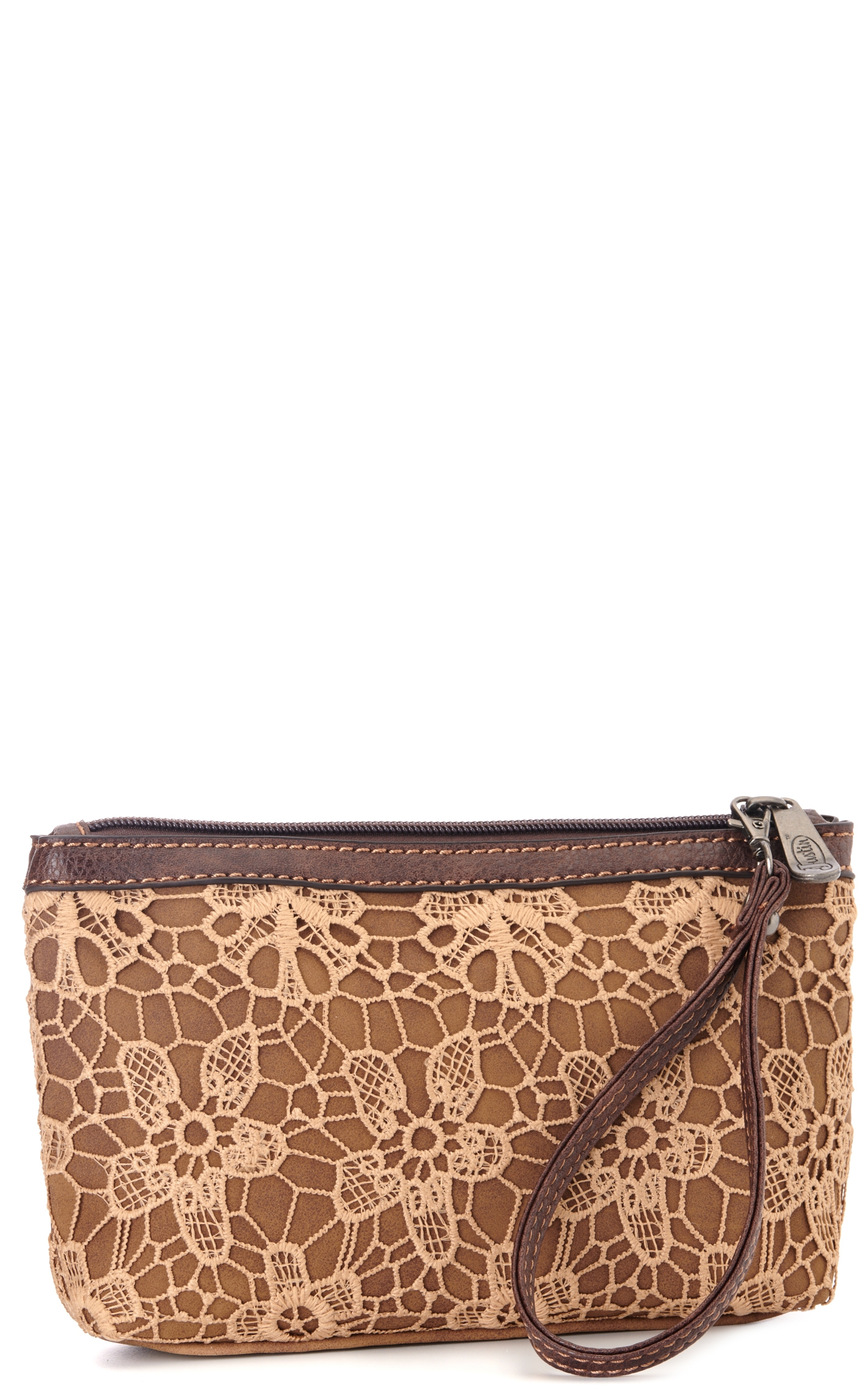 Justin Brown with Cream Lace Cosmetic Bag - Image 1