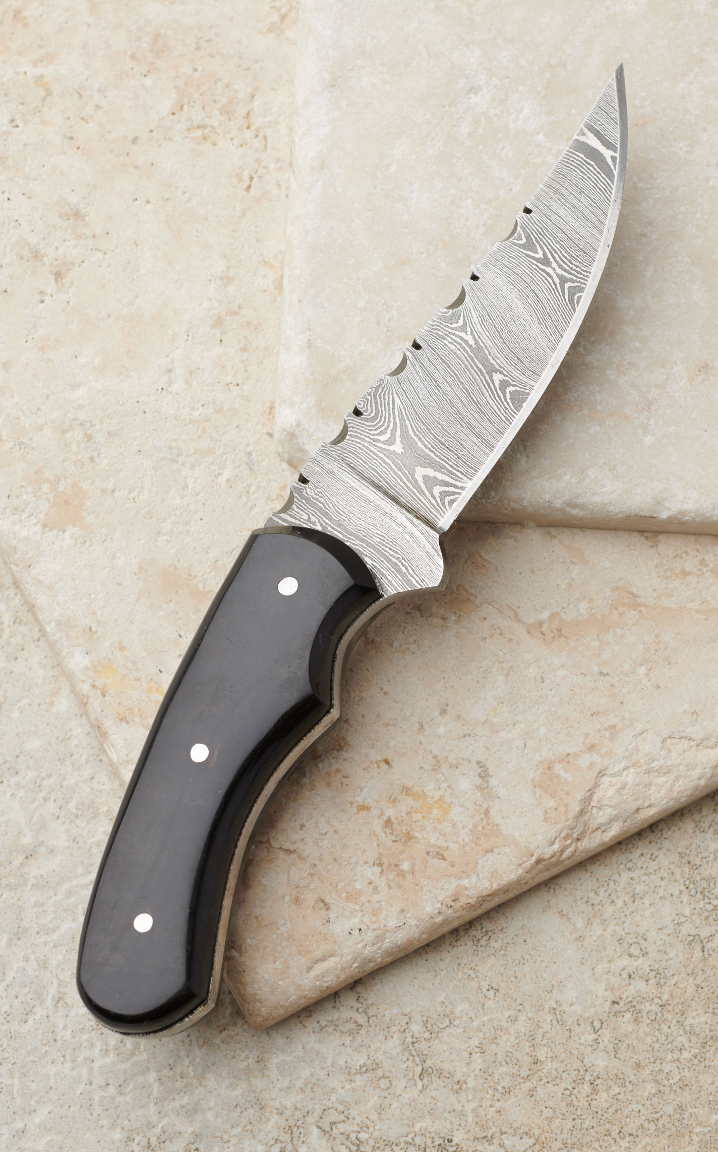 Circle SH Cutlery Damascus Straight Blade 7\