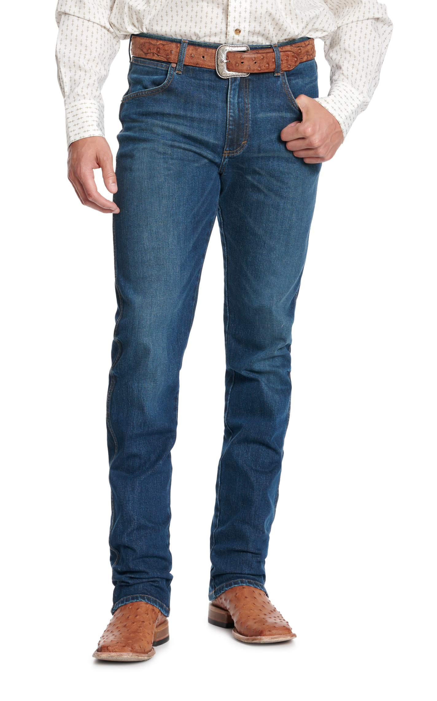 Wrangler Retro Men's Park City 88 Dark Wash Slim Straight Leg Jeans - Image 1